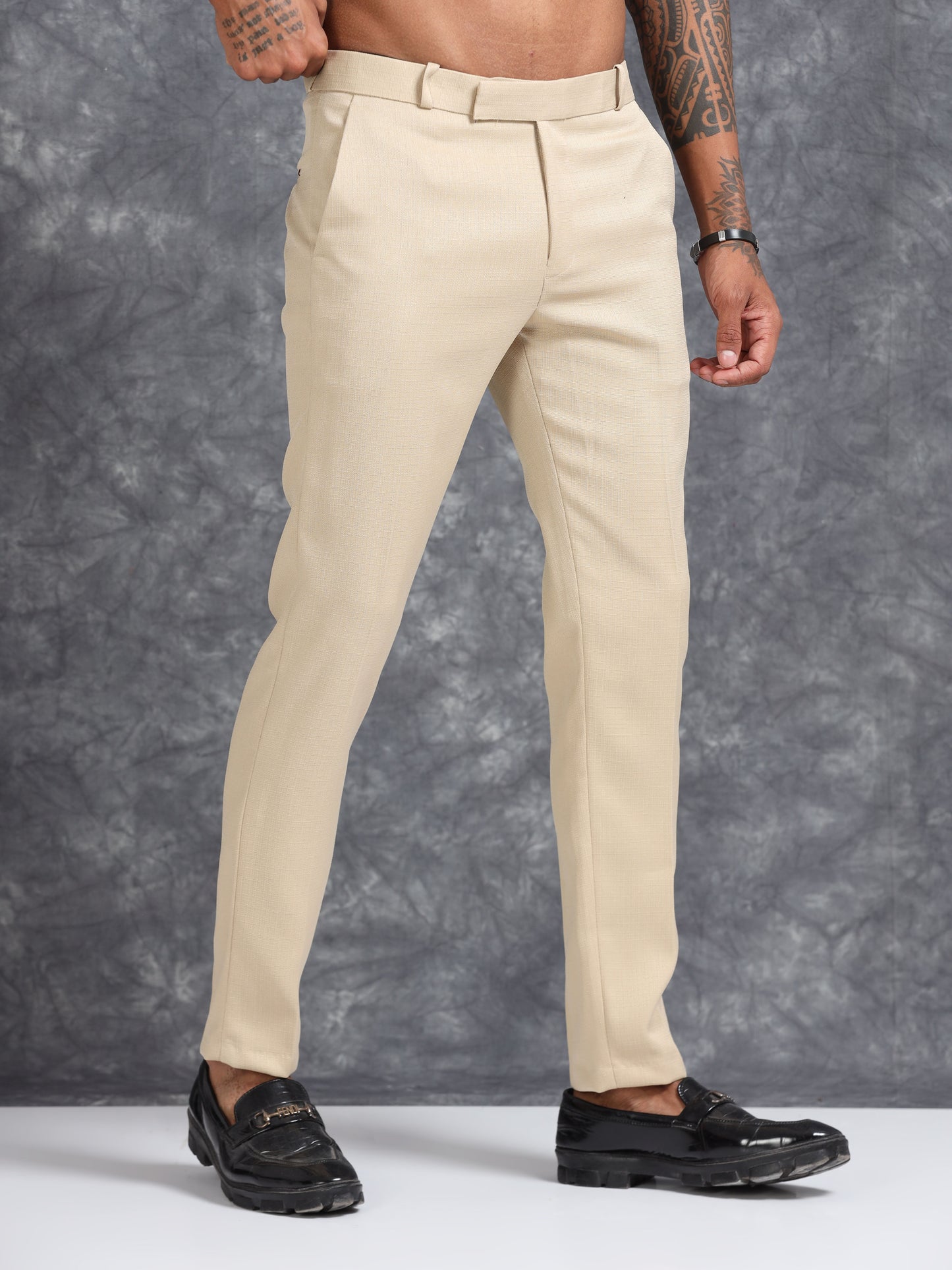 Beige Linen Trouser