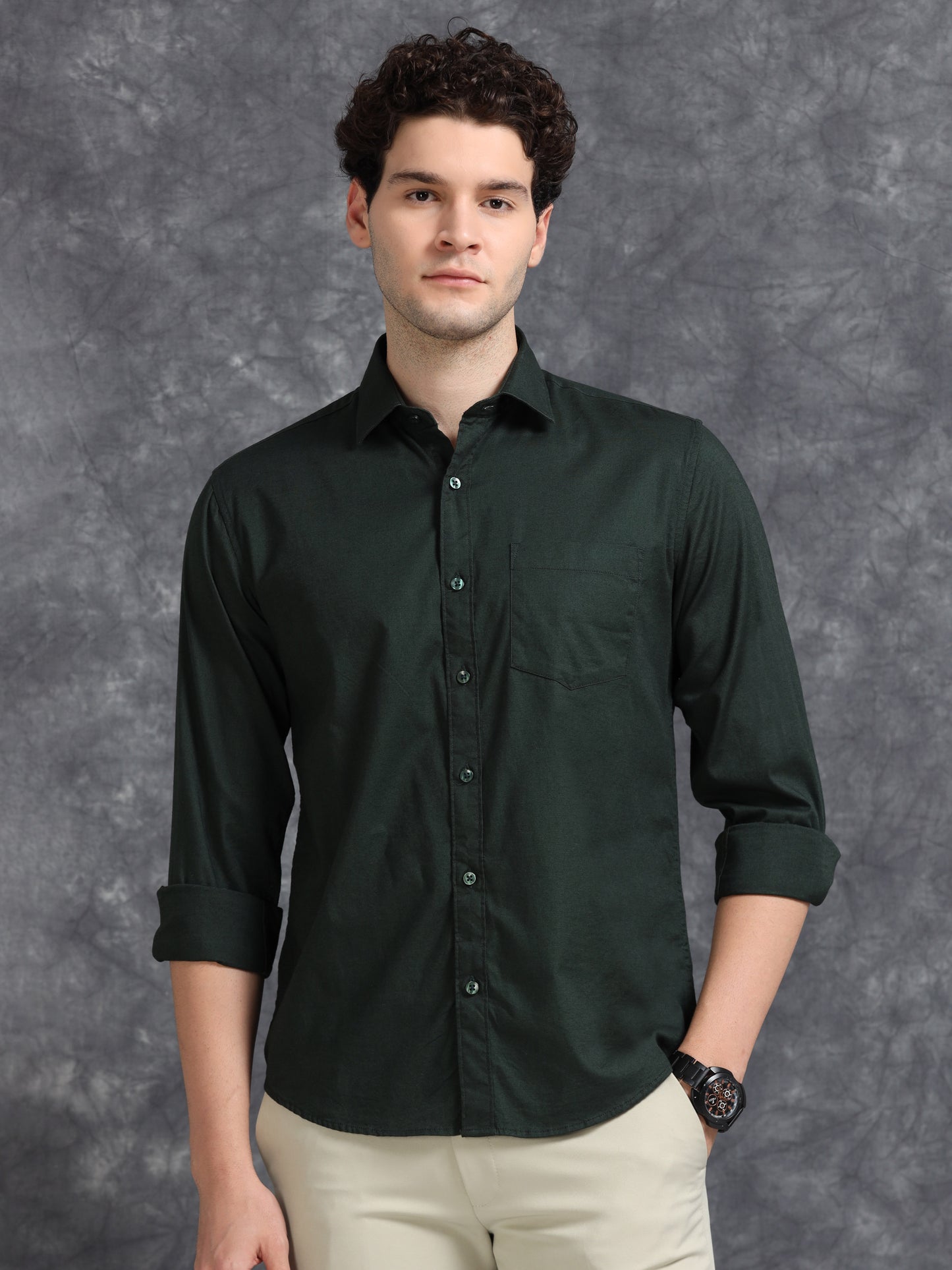 Dark Green Oxford Shirt