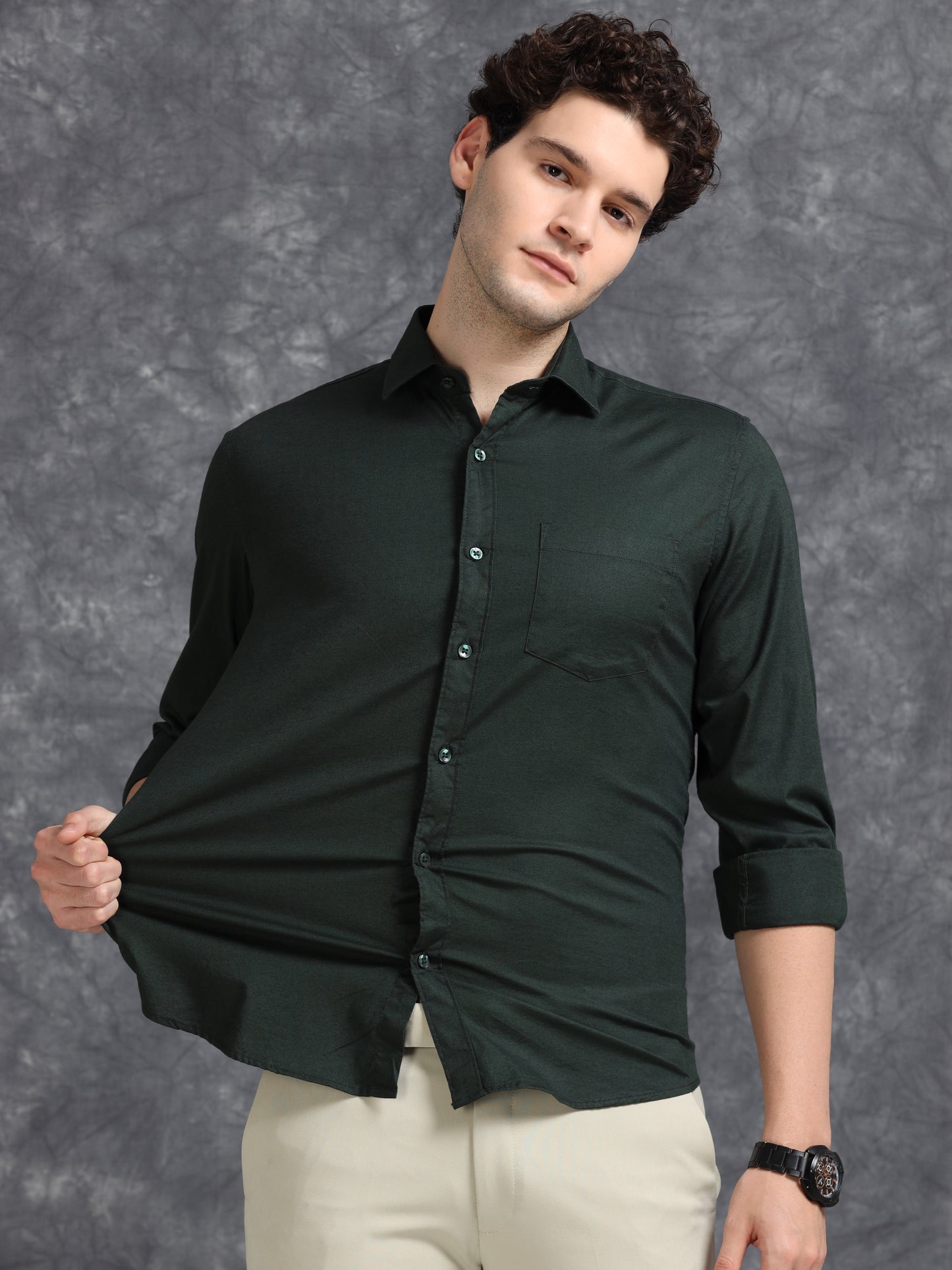 Dark Green Oxford Shirt