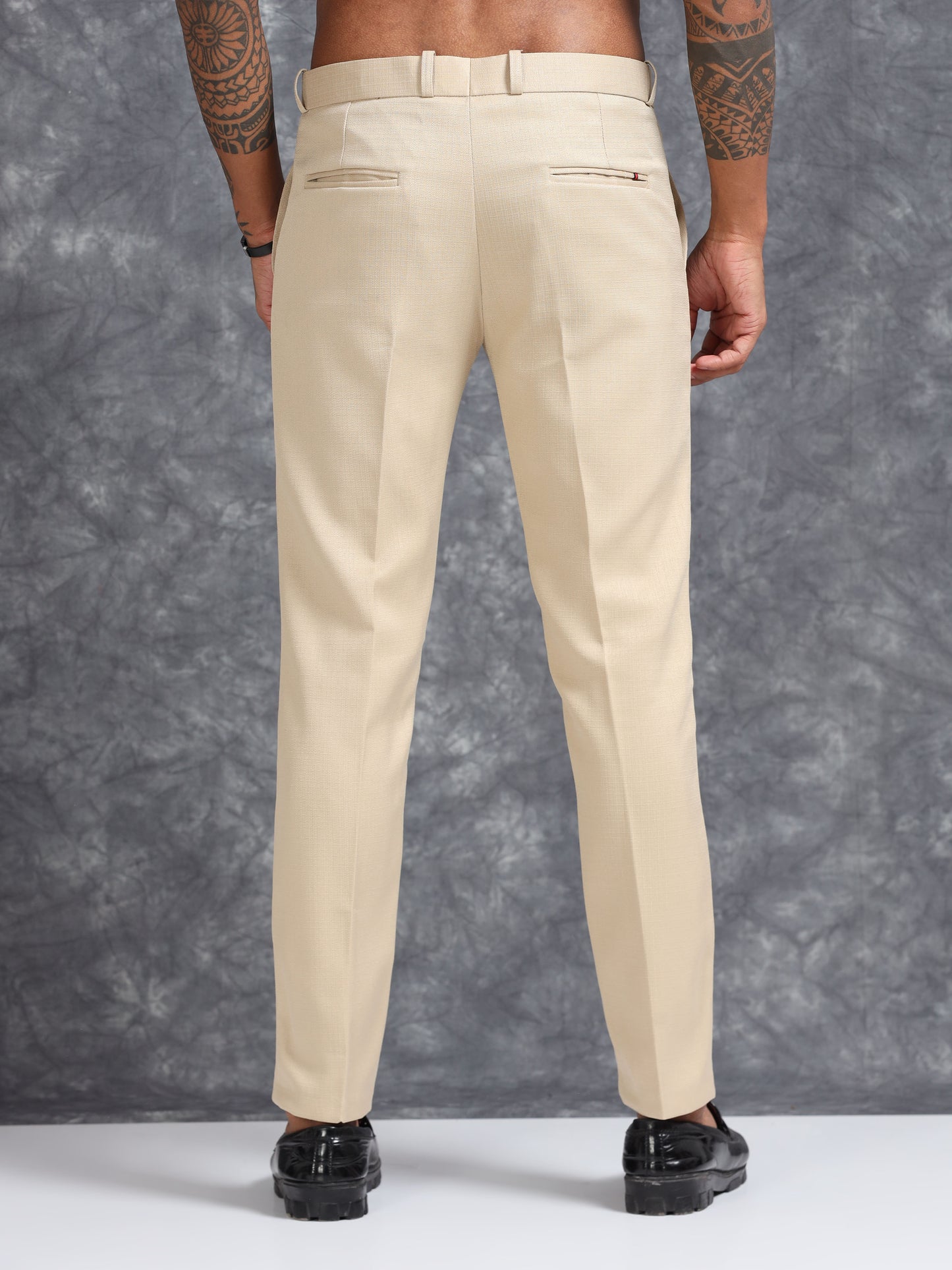 Beige Linen Trouser