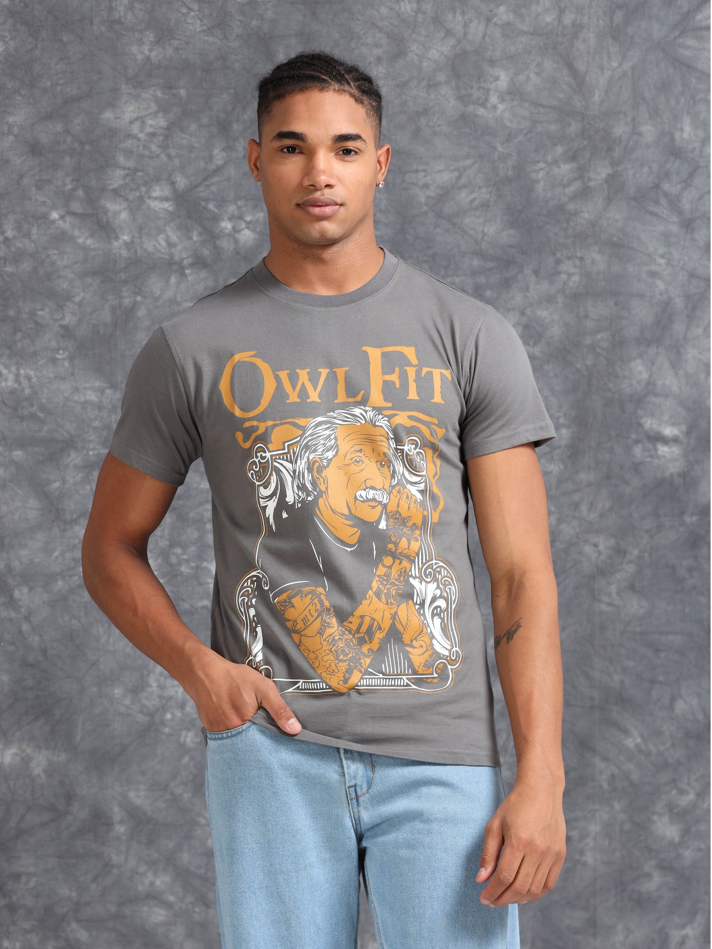 Grey Owl Fit Printed Tee