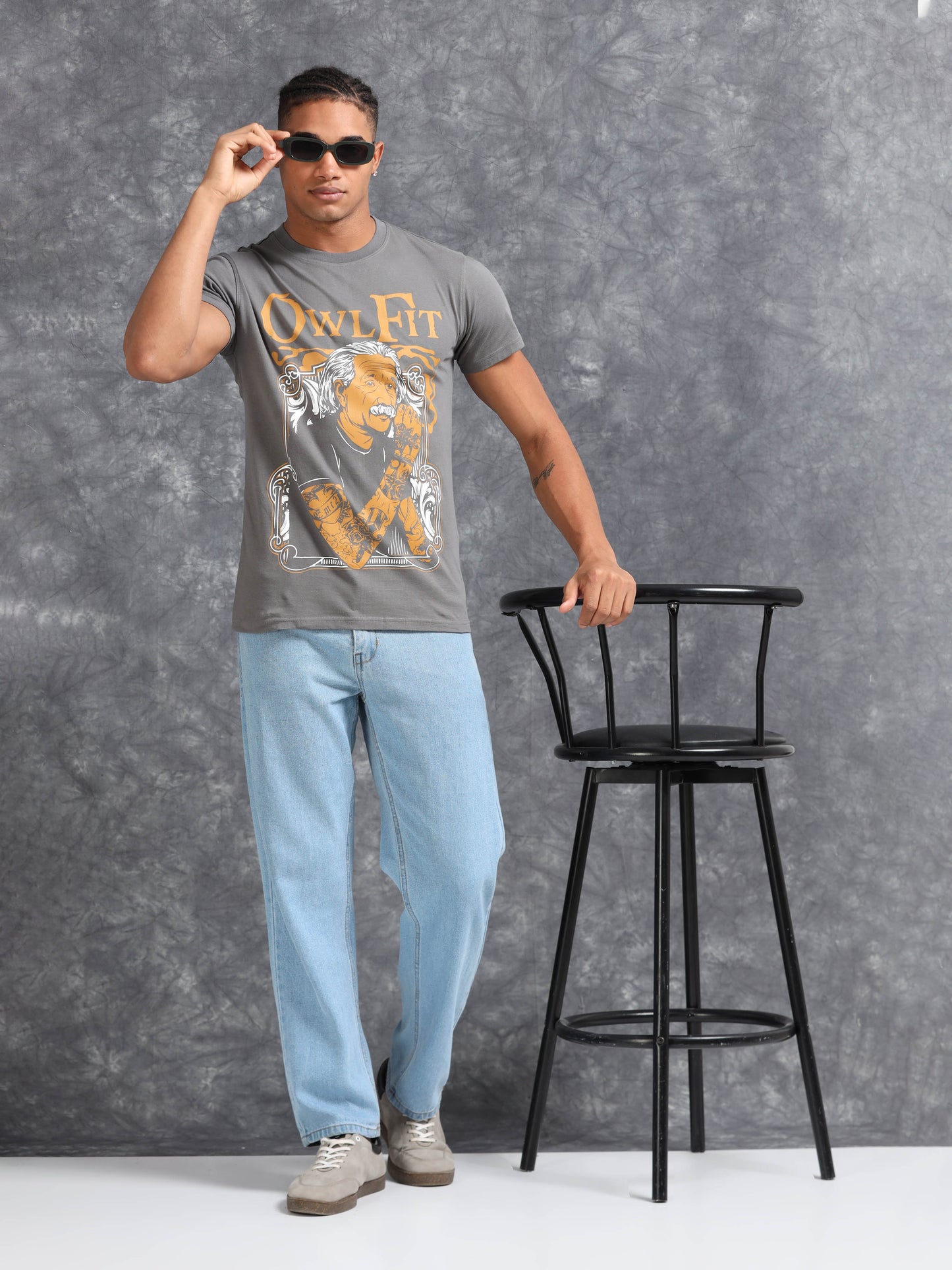 Grey Owl Fit Printed Tee