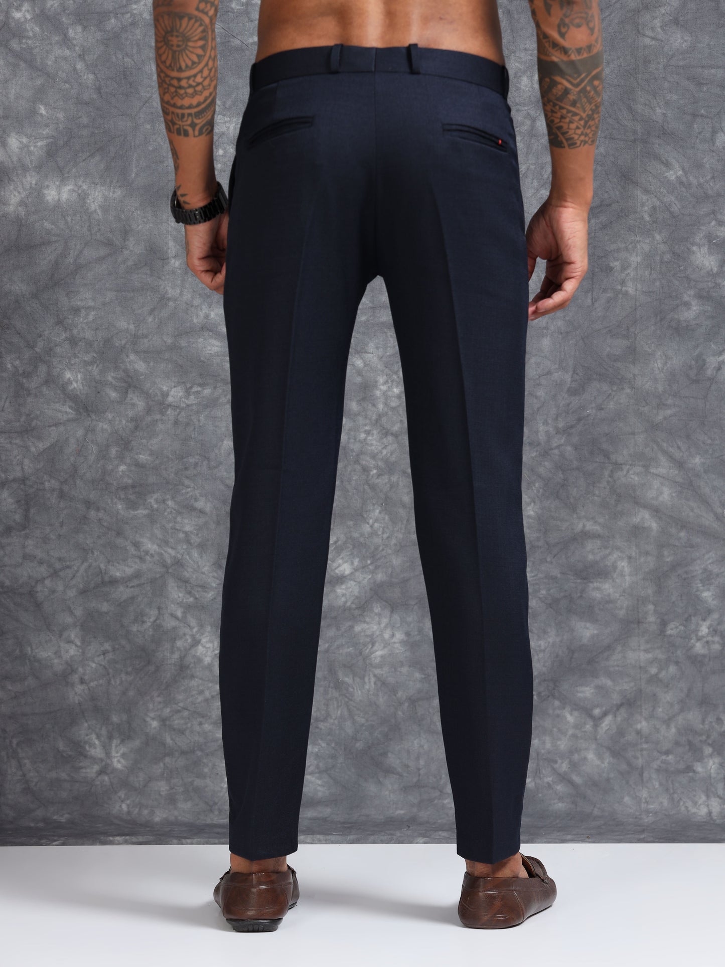 Navy Linen Trouser