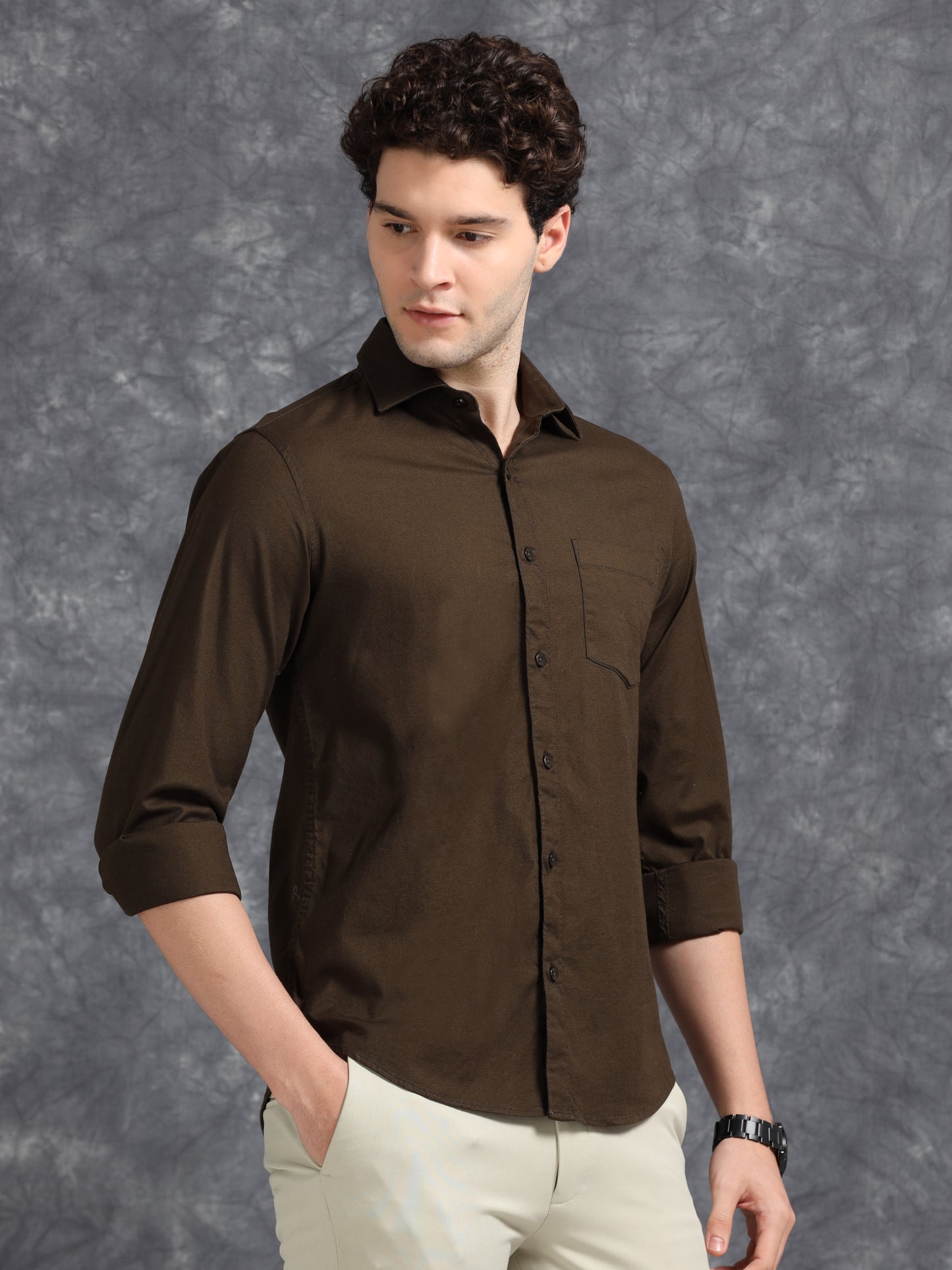 Chocolate Brown Oxford Shirt