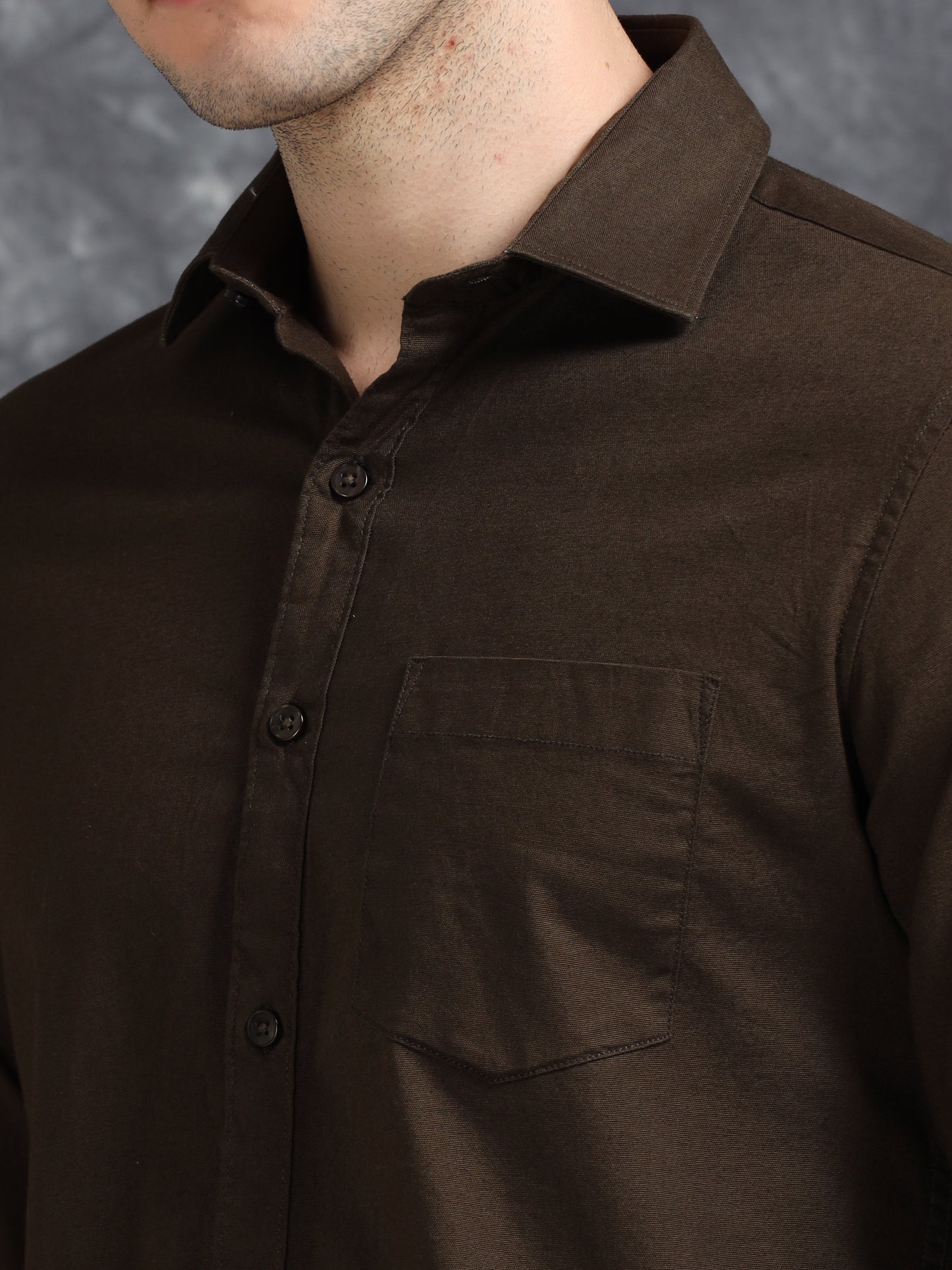 Chocolate Brown Oxford Shirt