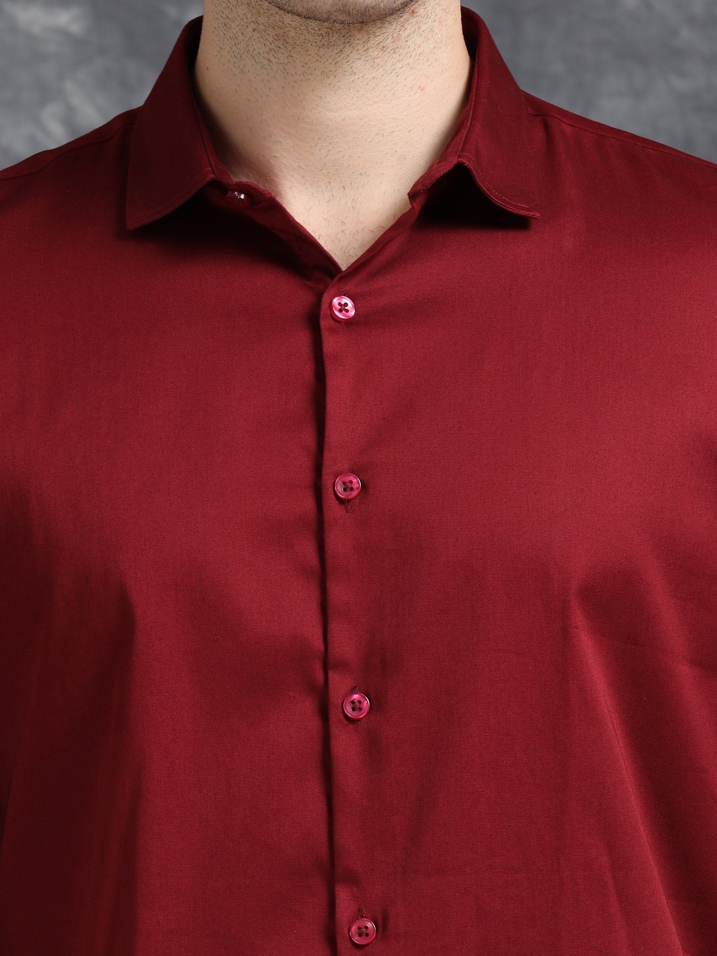 Red 60's Satin  lycra Shirt