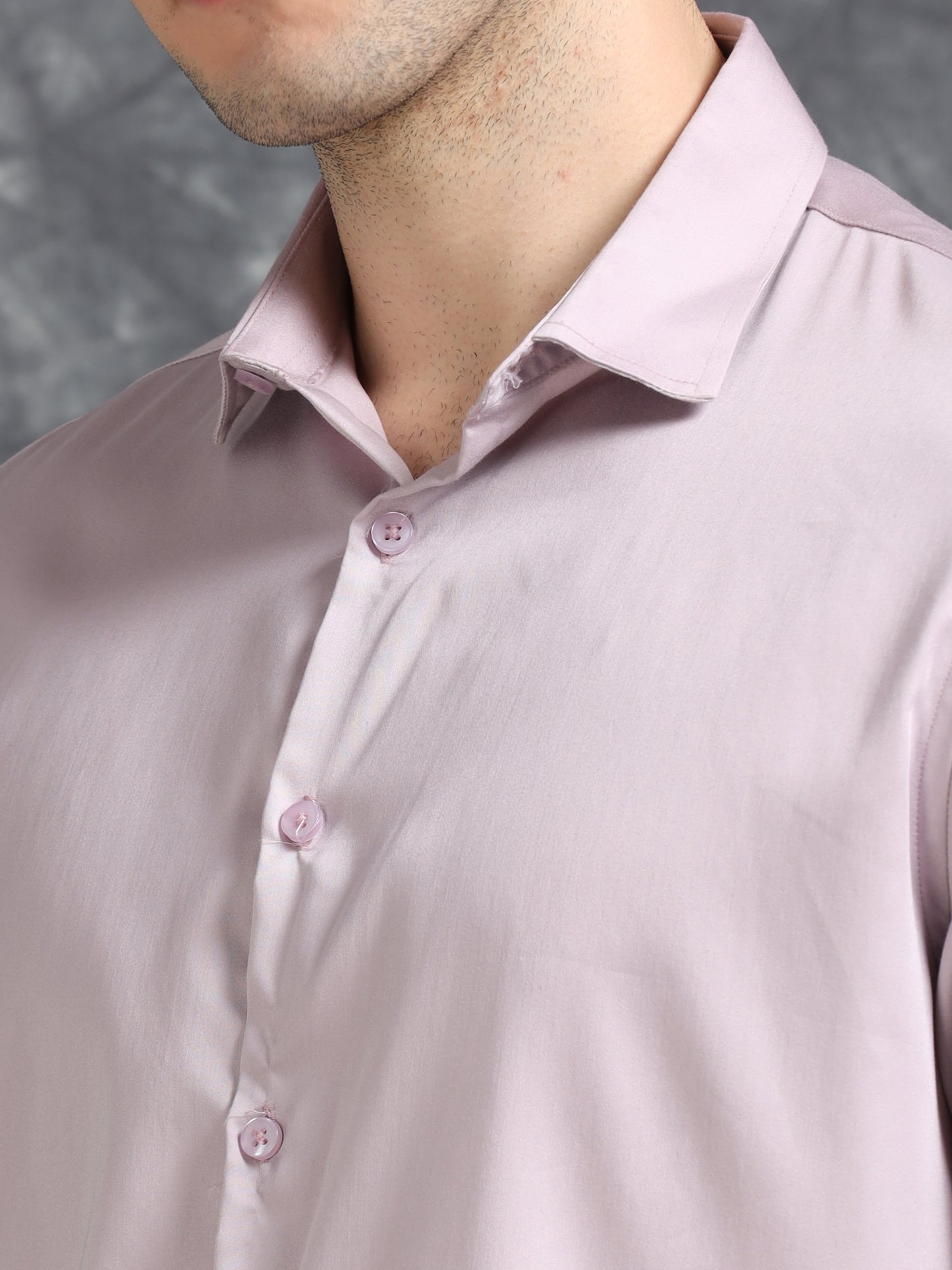 Lavender  60's Satin lycra Shirt