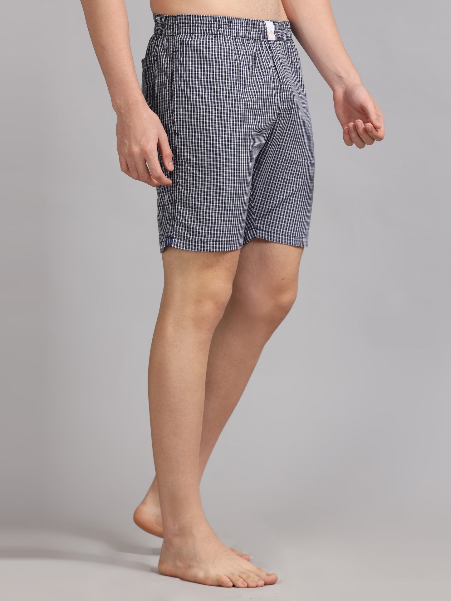 Grey Micro Checks Boxer