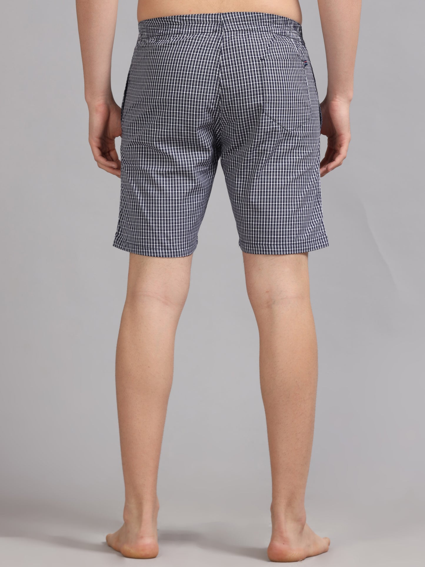 Grey Micro Checks Boxer