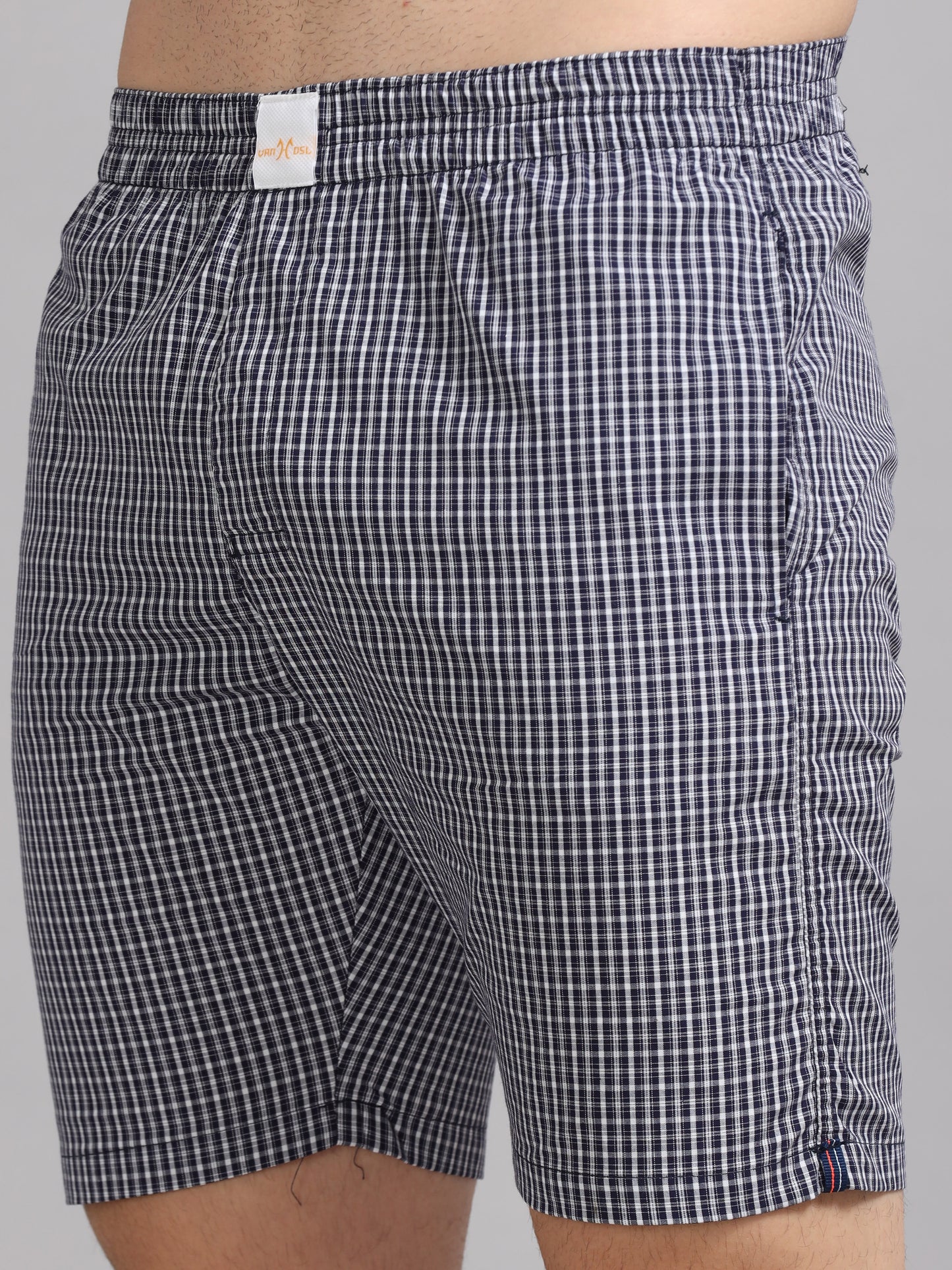 Grey Micro Checks Boxer