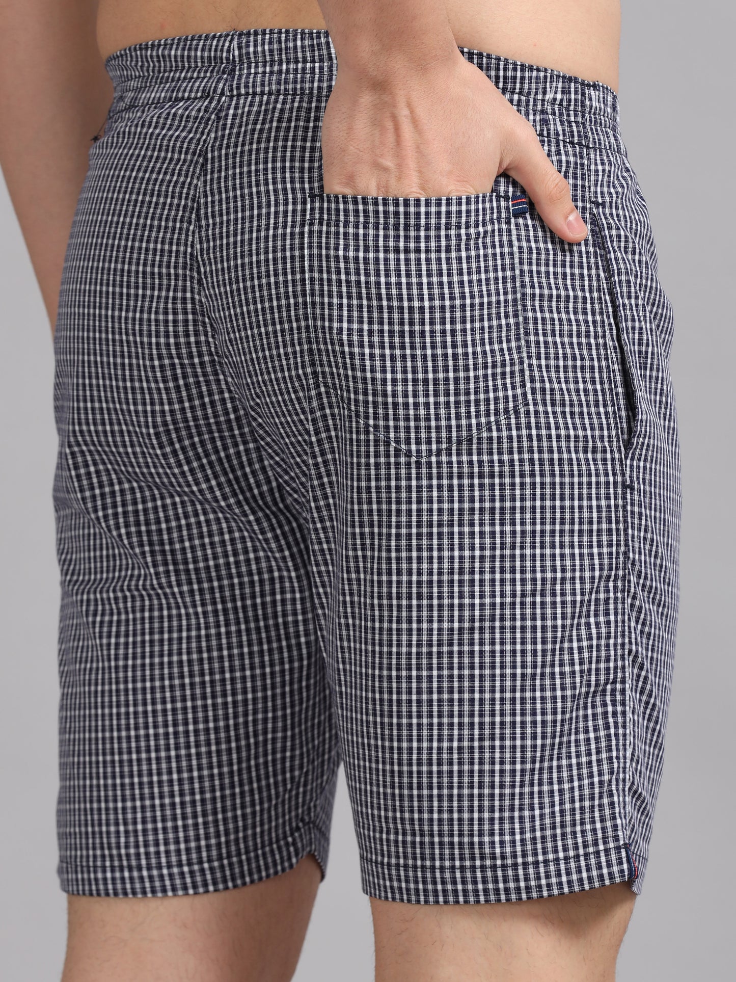 Grey Micro Checks Boxer