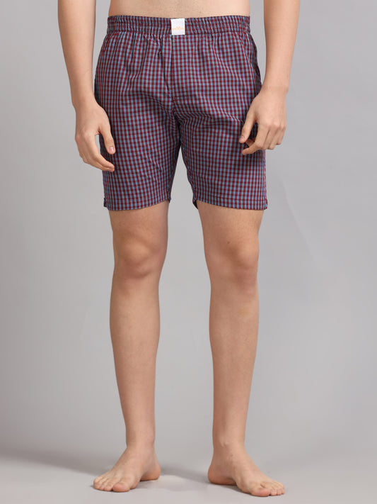 Red Micro Checks Boxer