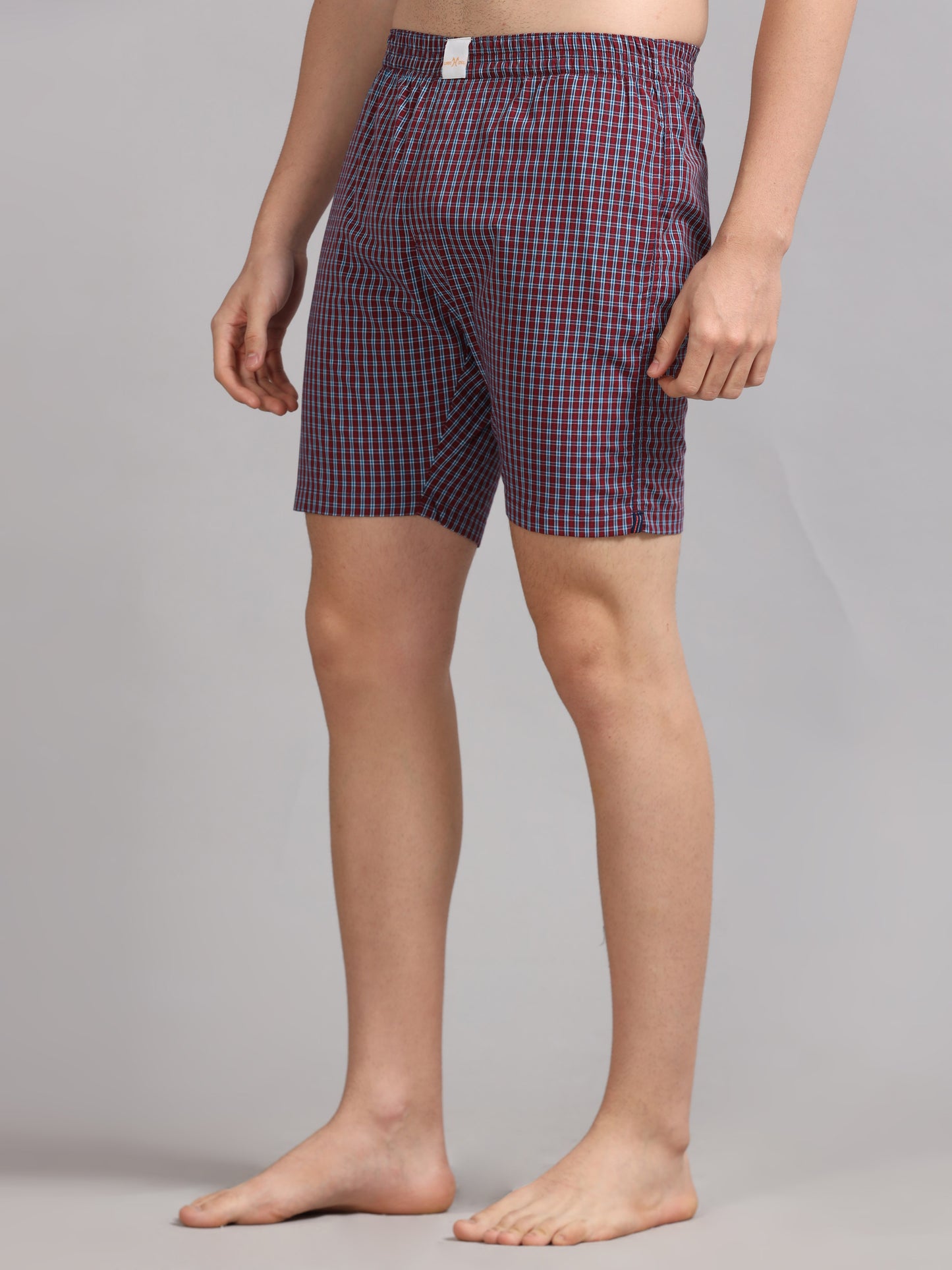 Red Micro Checks Boxer