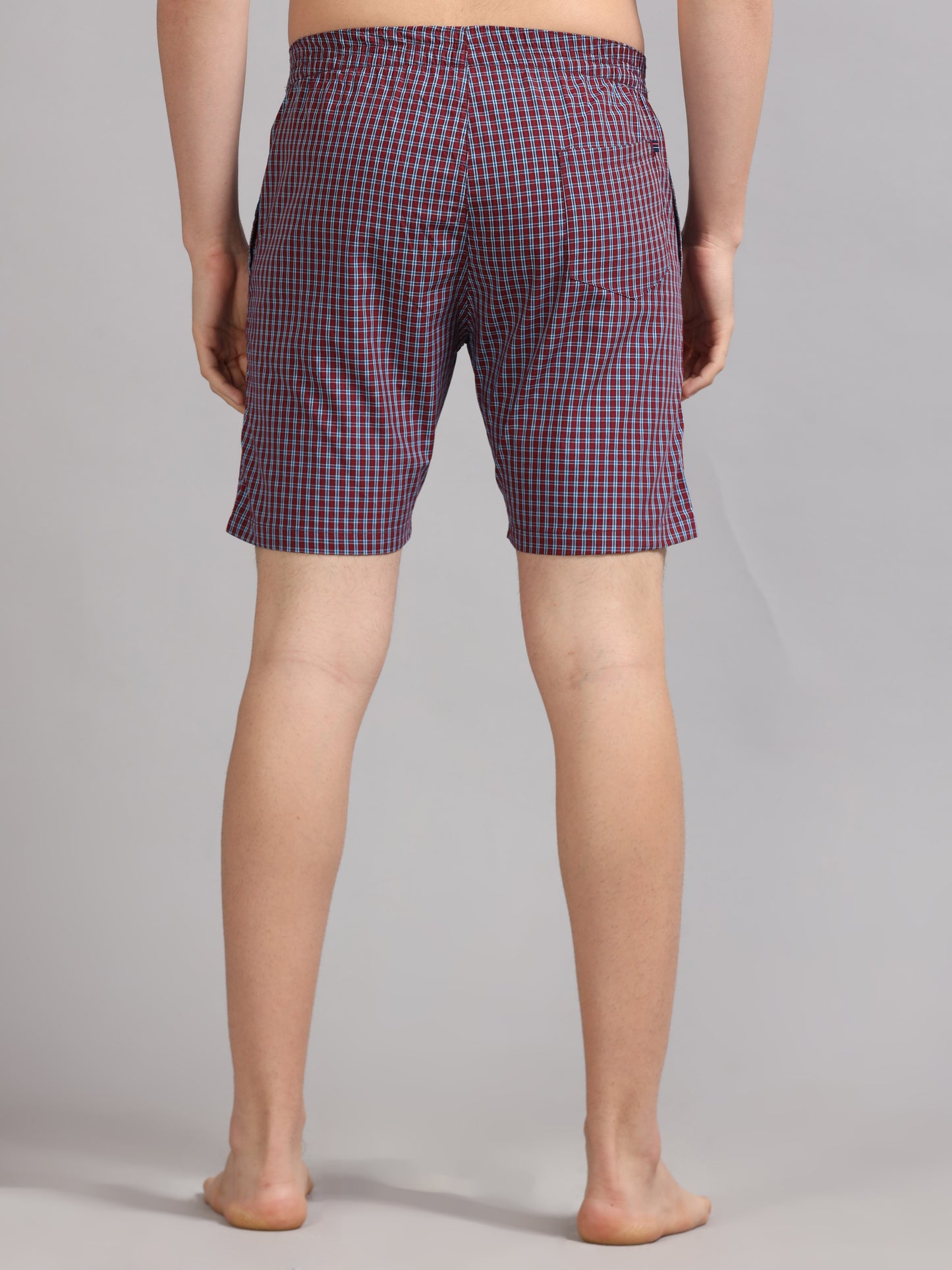 Red Micro Checks Boxer