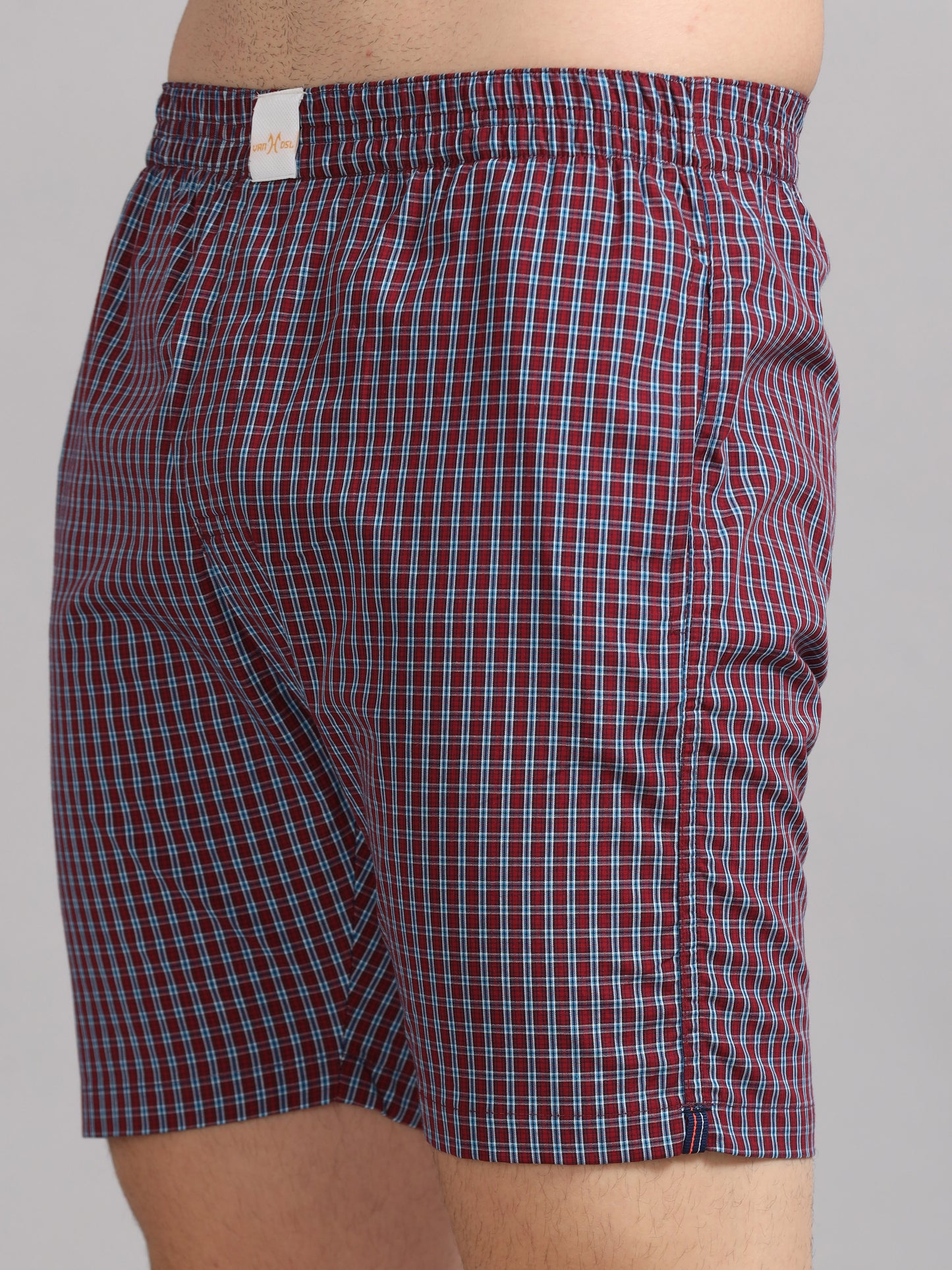 Red Micro Checks Boxer