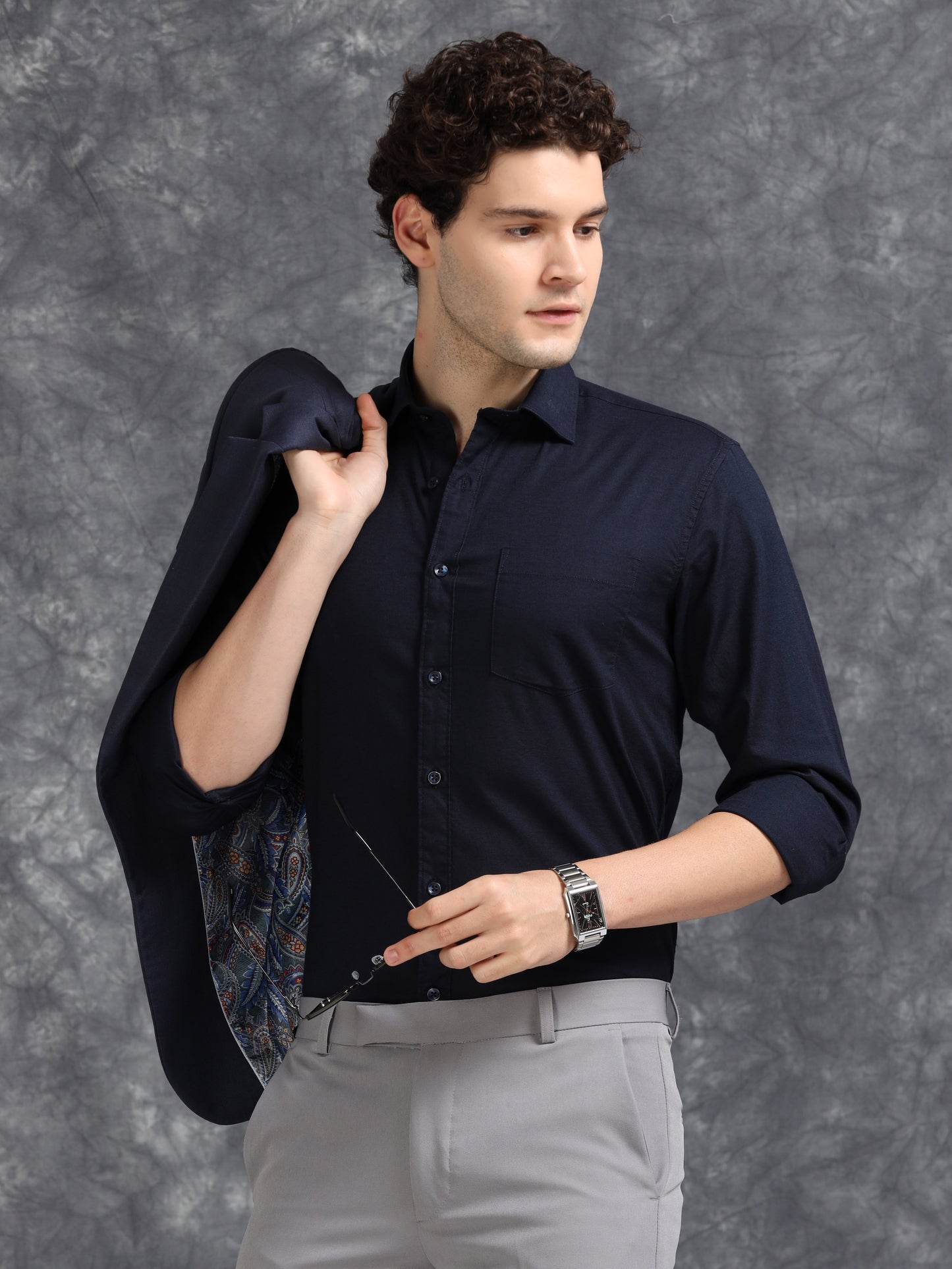 Navy Oxford Shirt