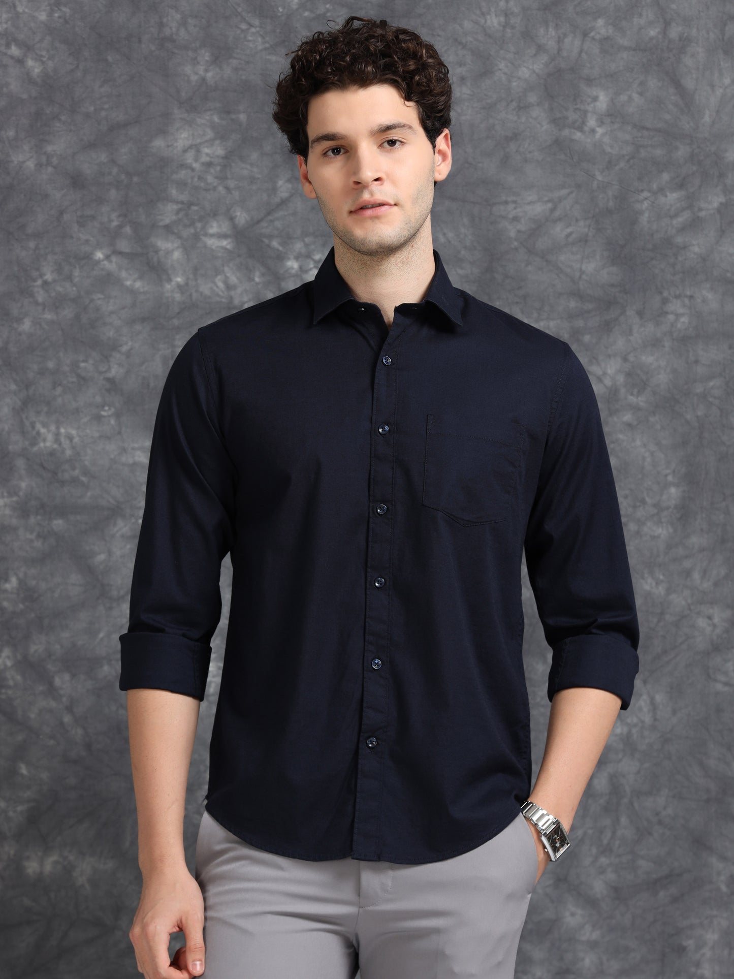 Navy Oxford Shirt