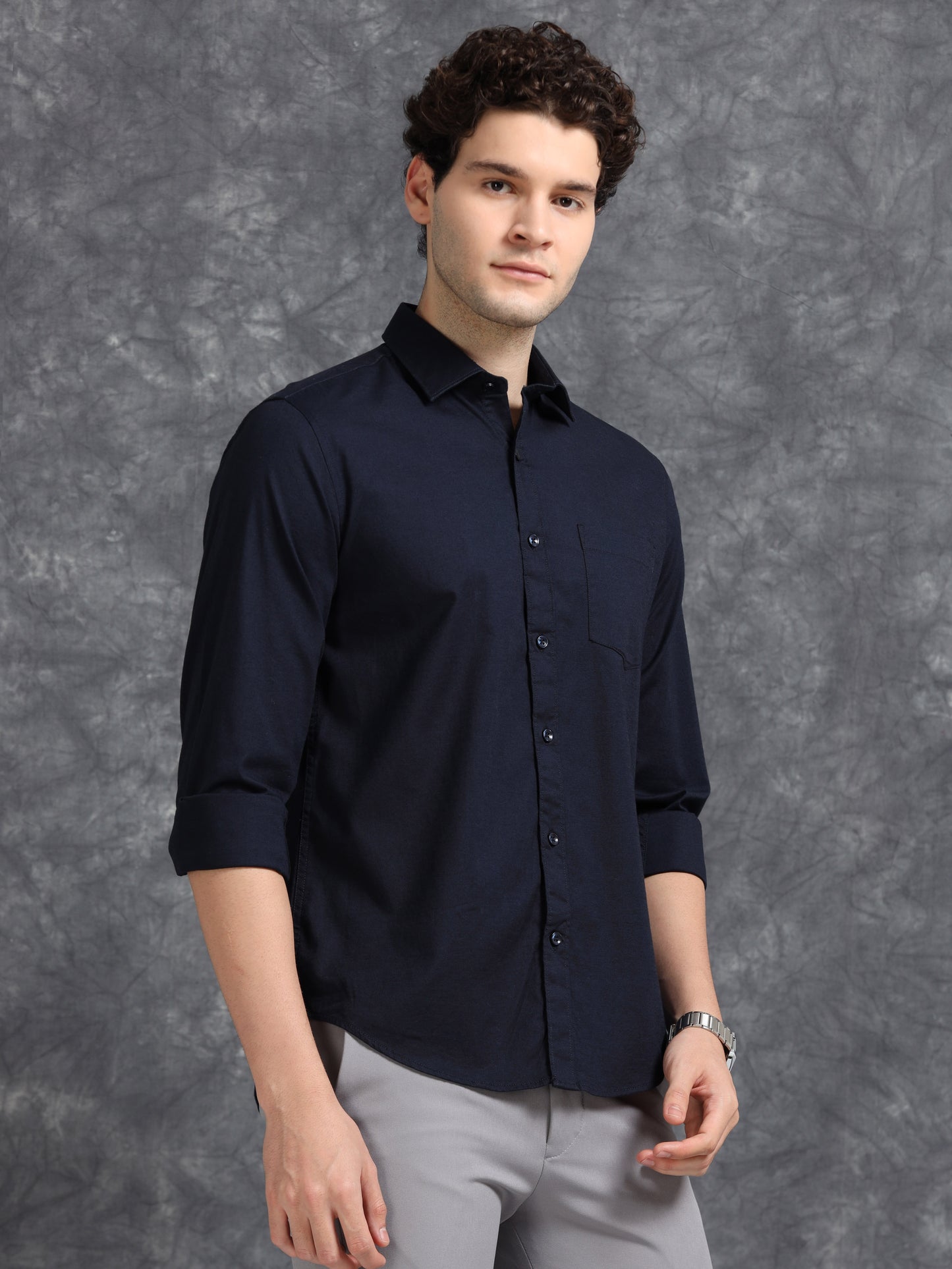 Navy Oxford Shirt