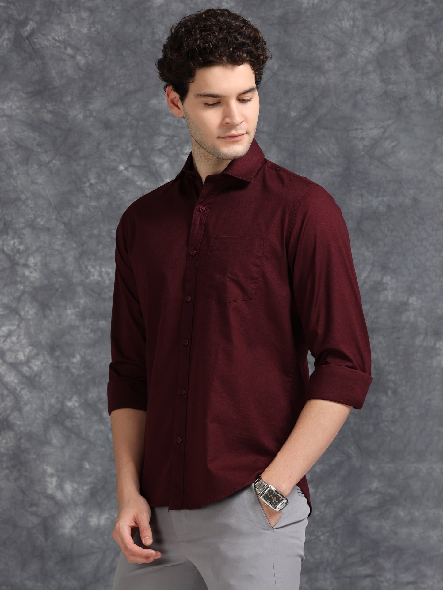 Maroon Oxford Shirt