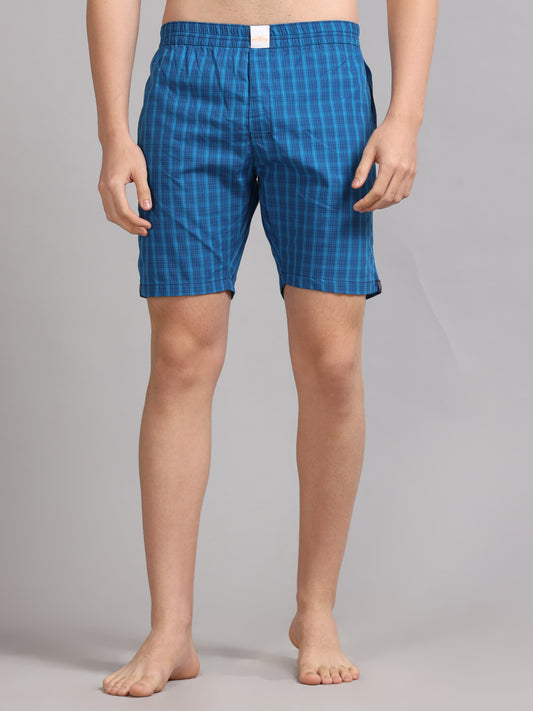 Bright Blue Checks Boxer