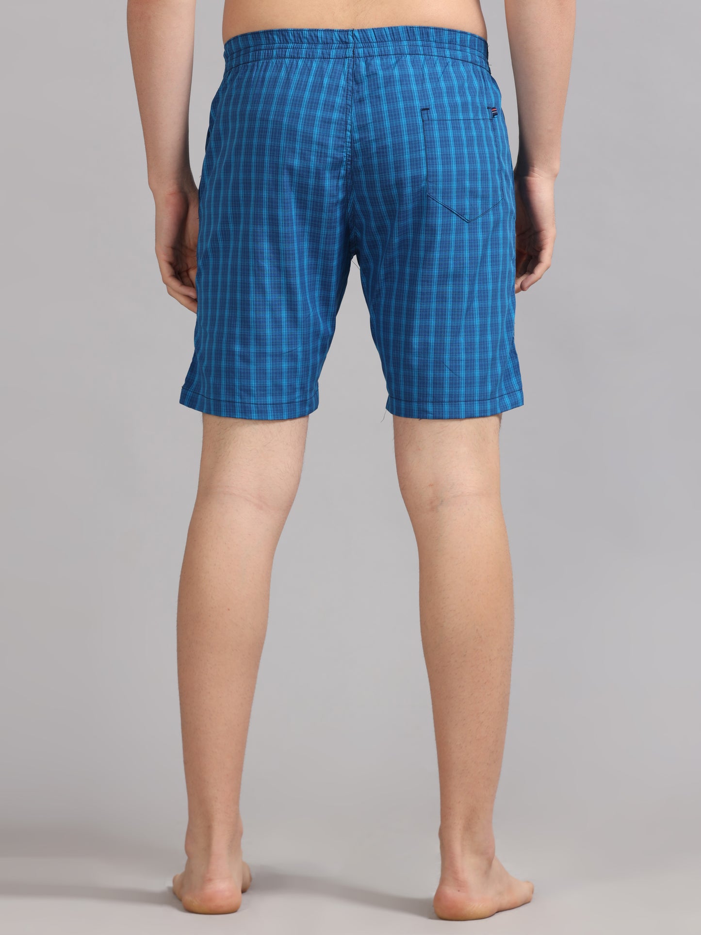 Bright Blue Checks Boxer