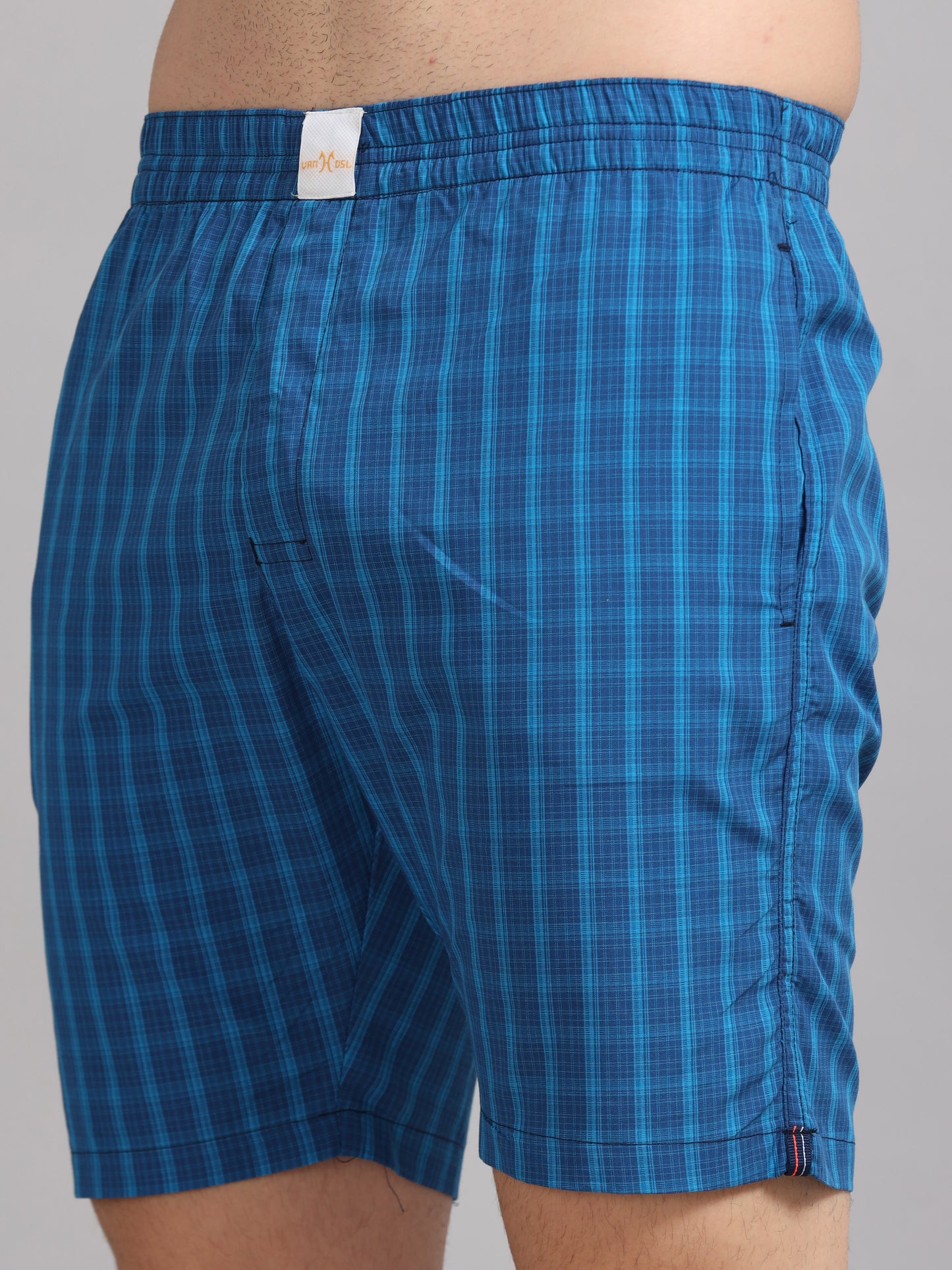 Bright Blue Checks Boxer