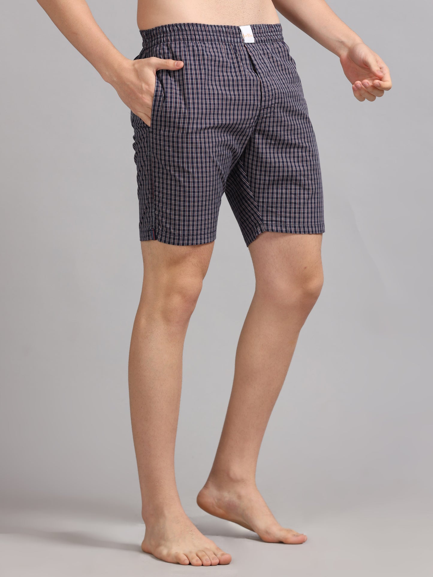 Black Micro Checks Boxer