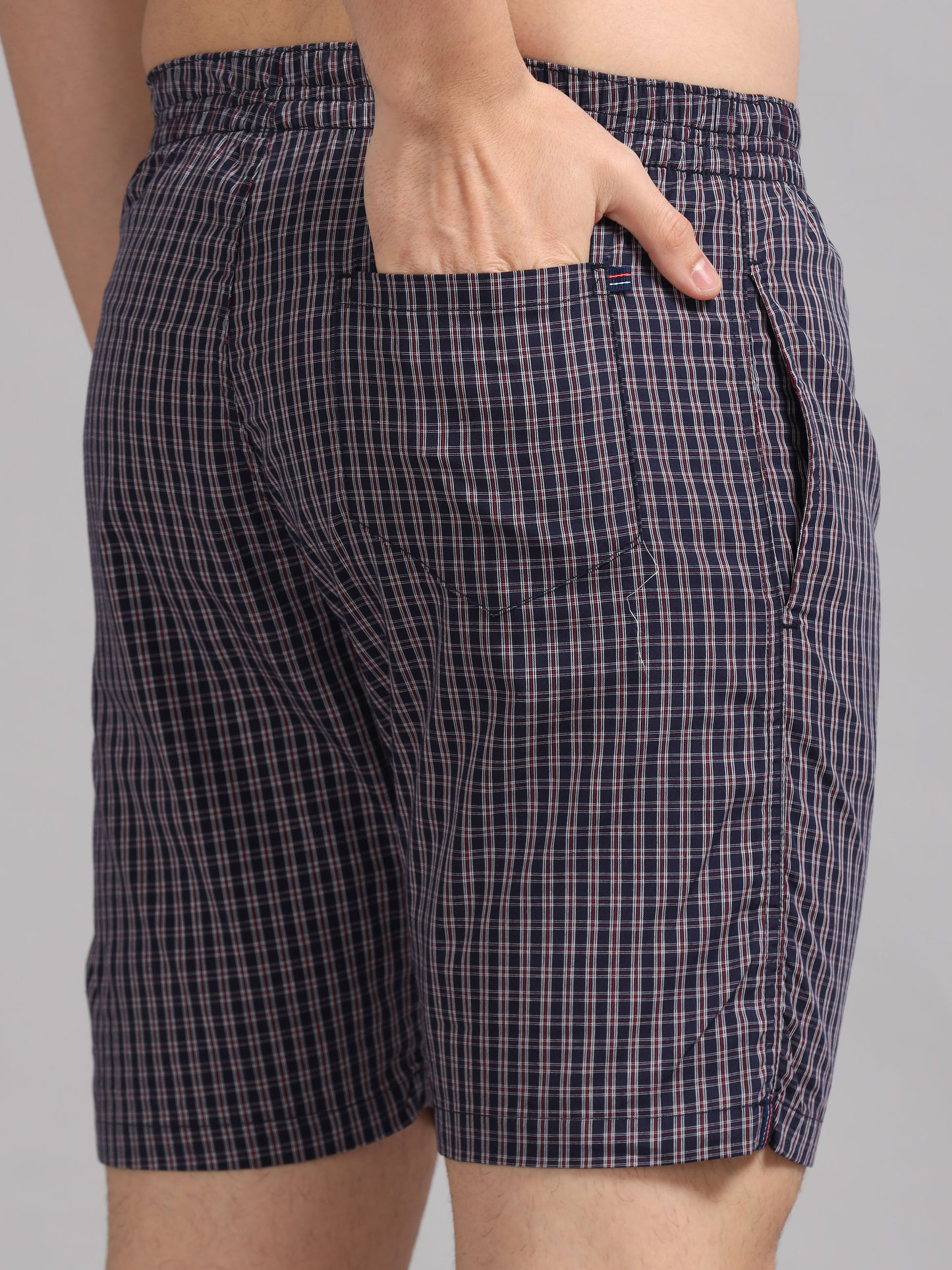 Black Micro Checks Boxer