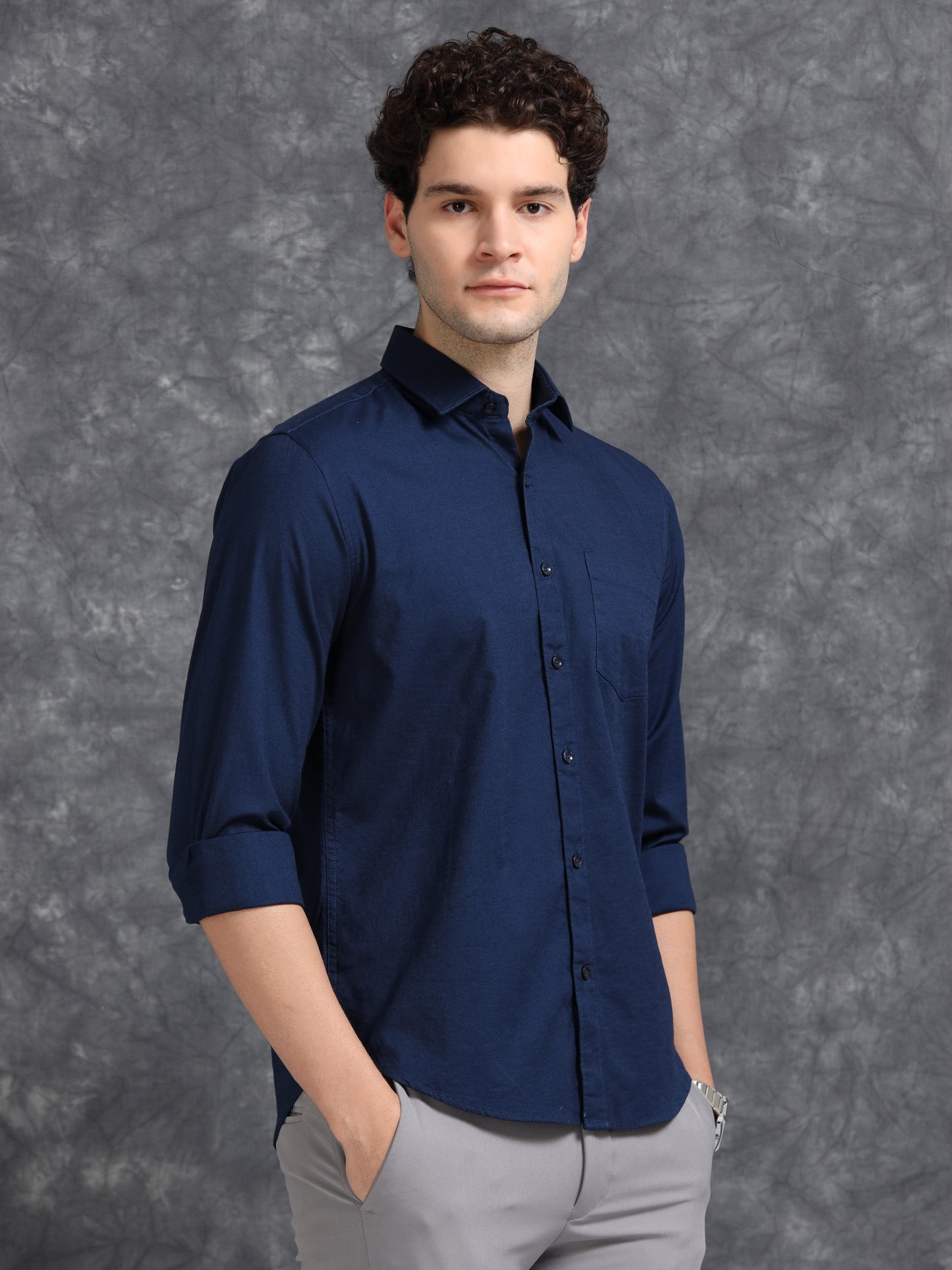 Navy Blue Oxford Shirt