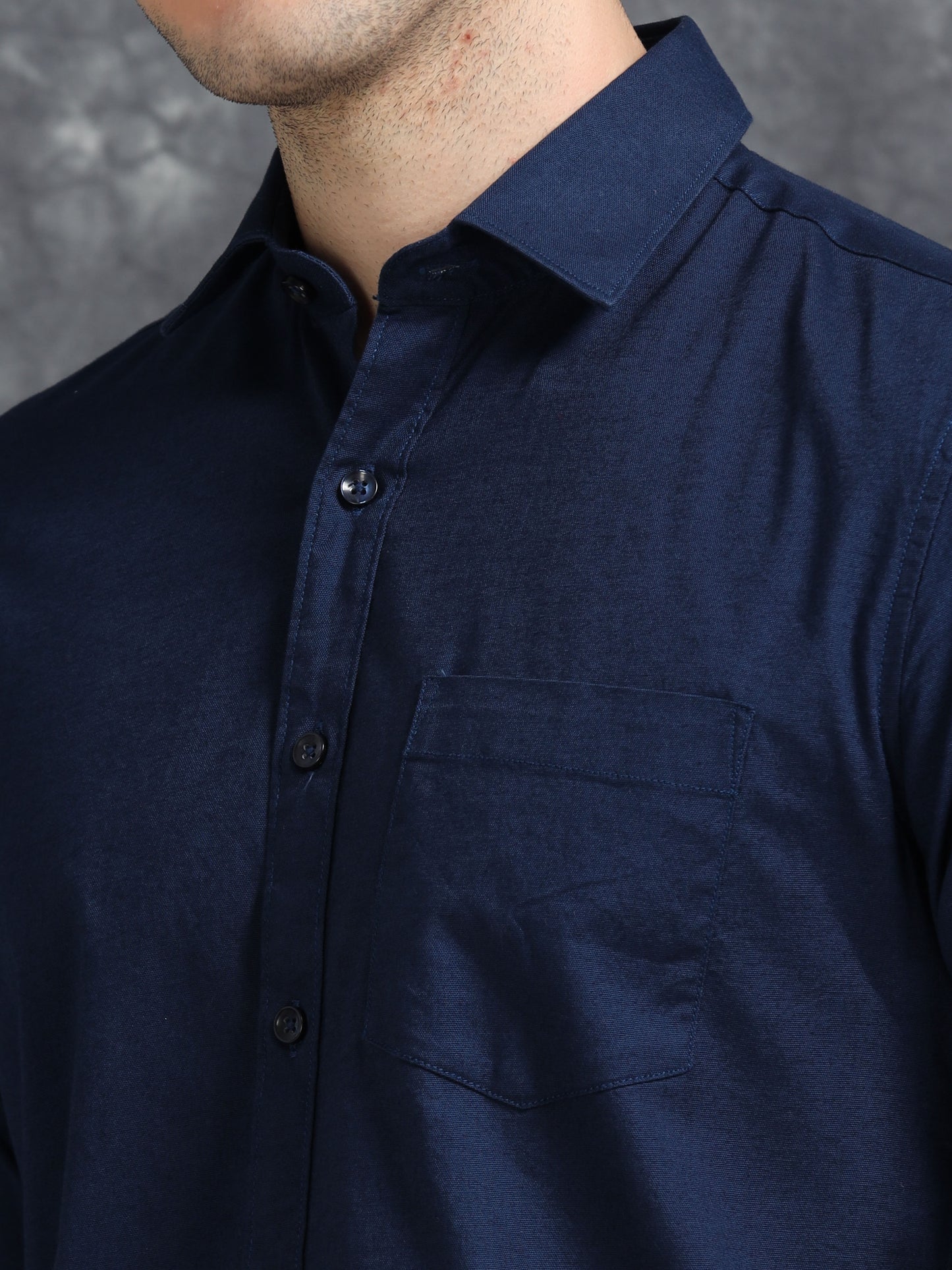 Navy Blue Oxford Shirt
