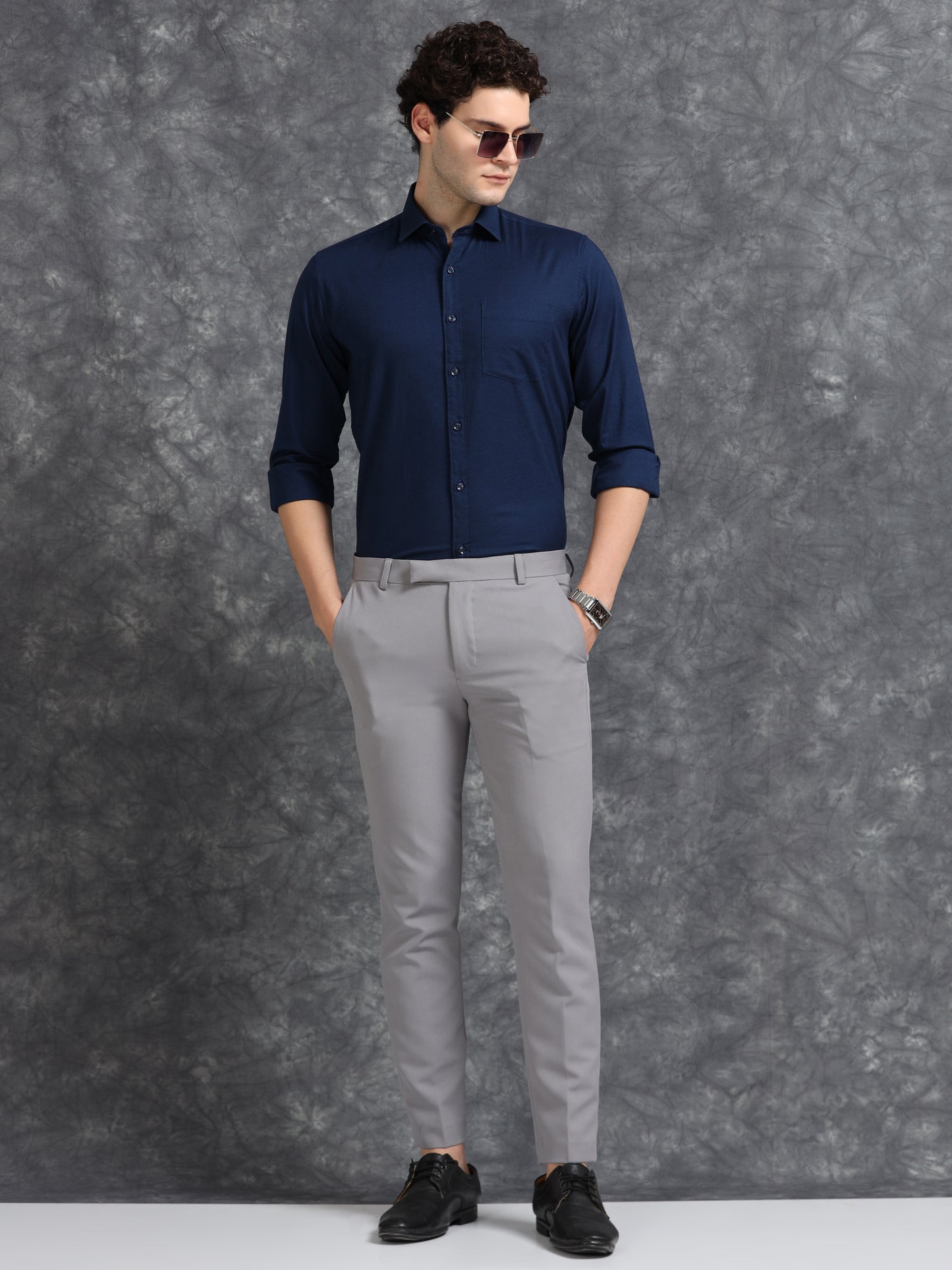 Navy Blue Oxford Shirt