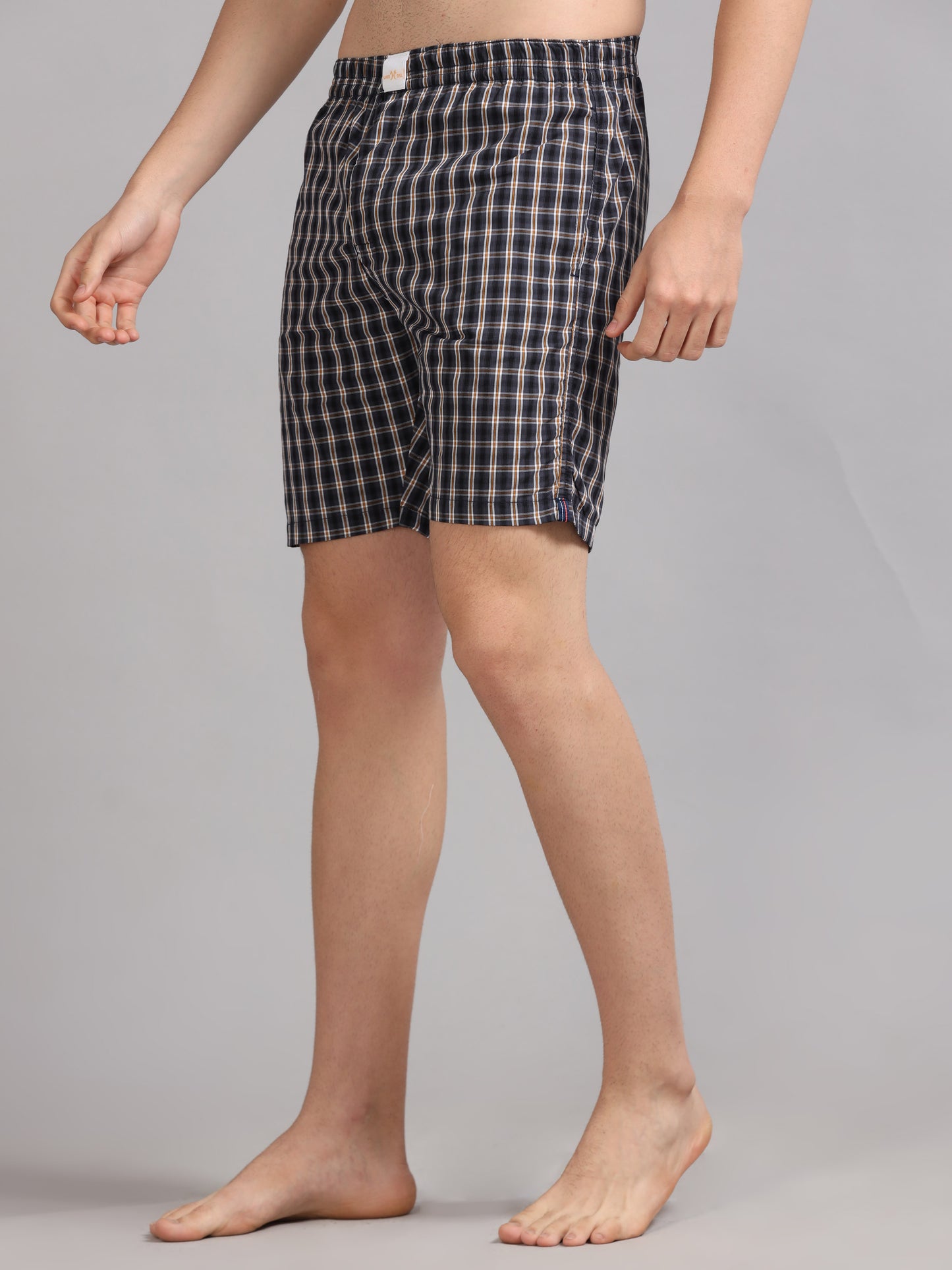 Black Plaid Boxer