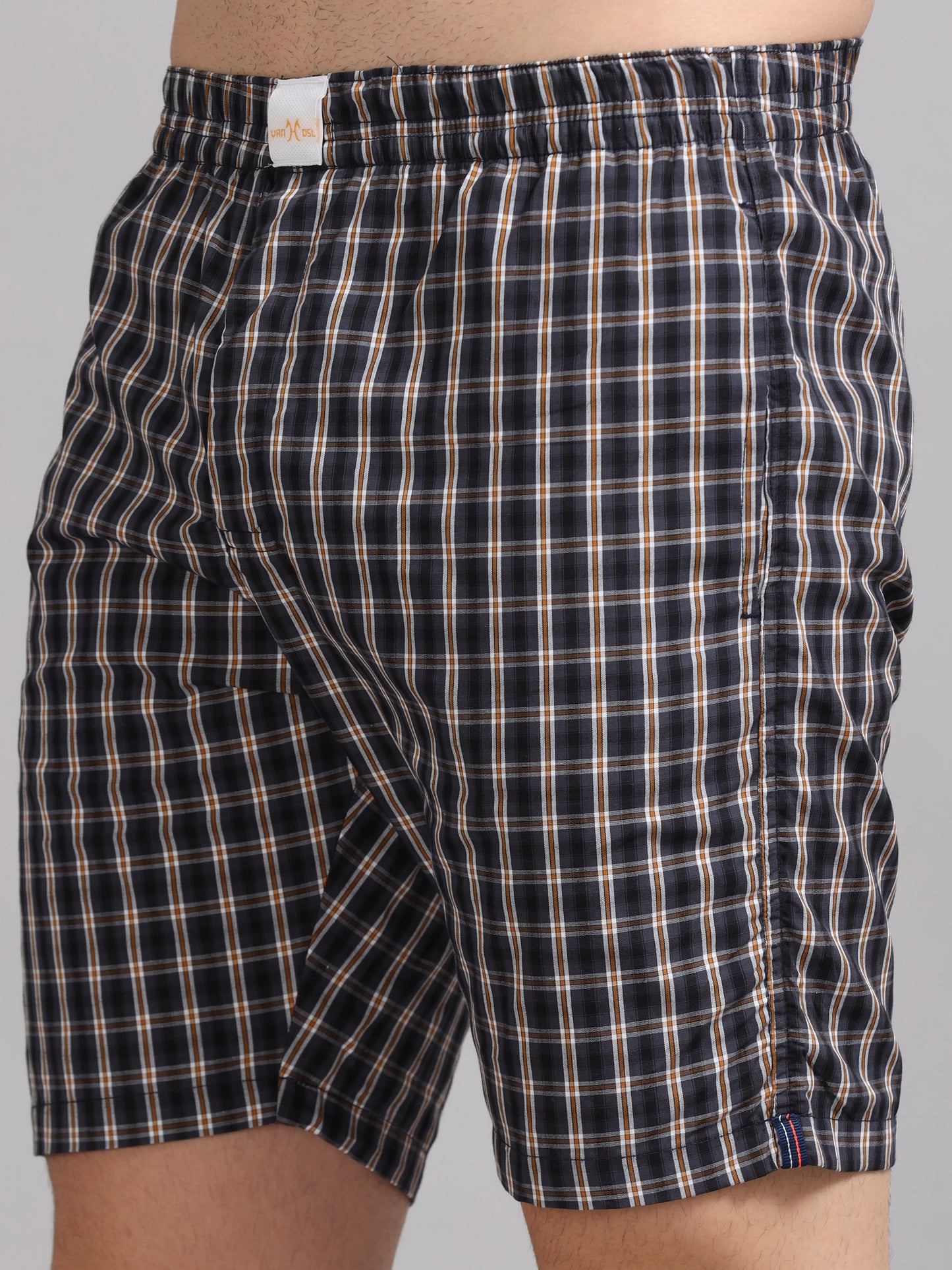 Black Plaid Boxer