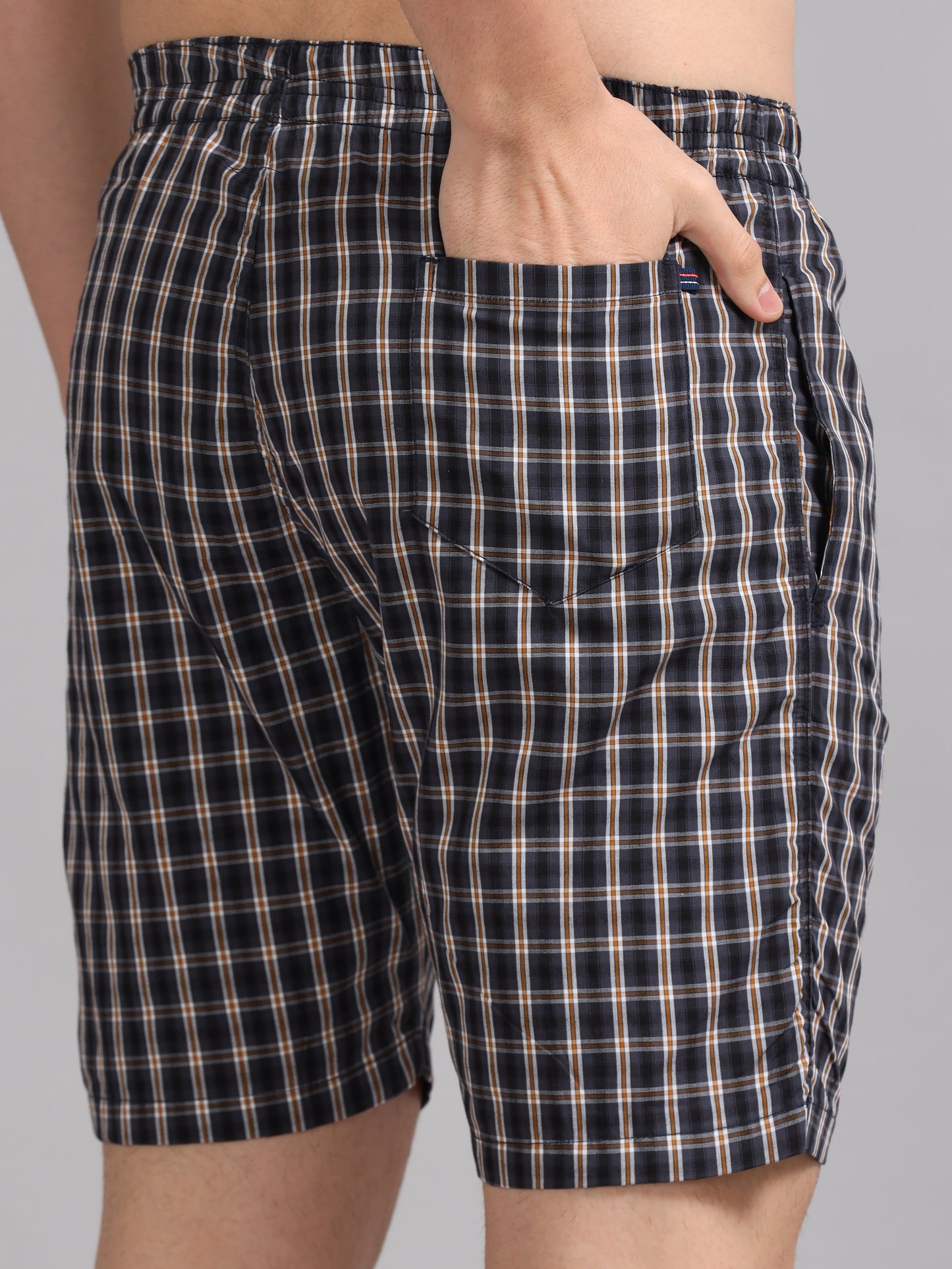 Black Plaid Boxer