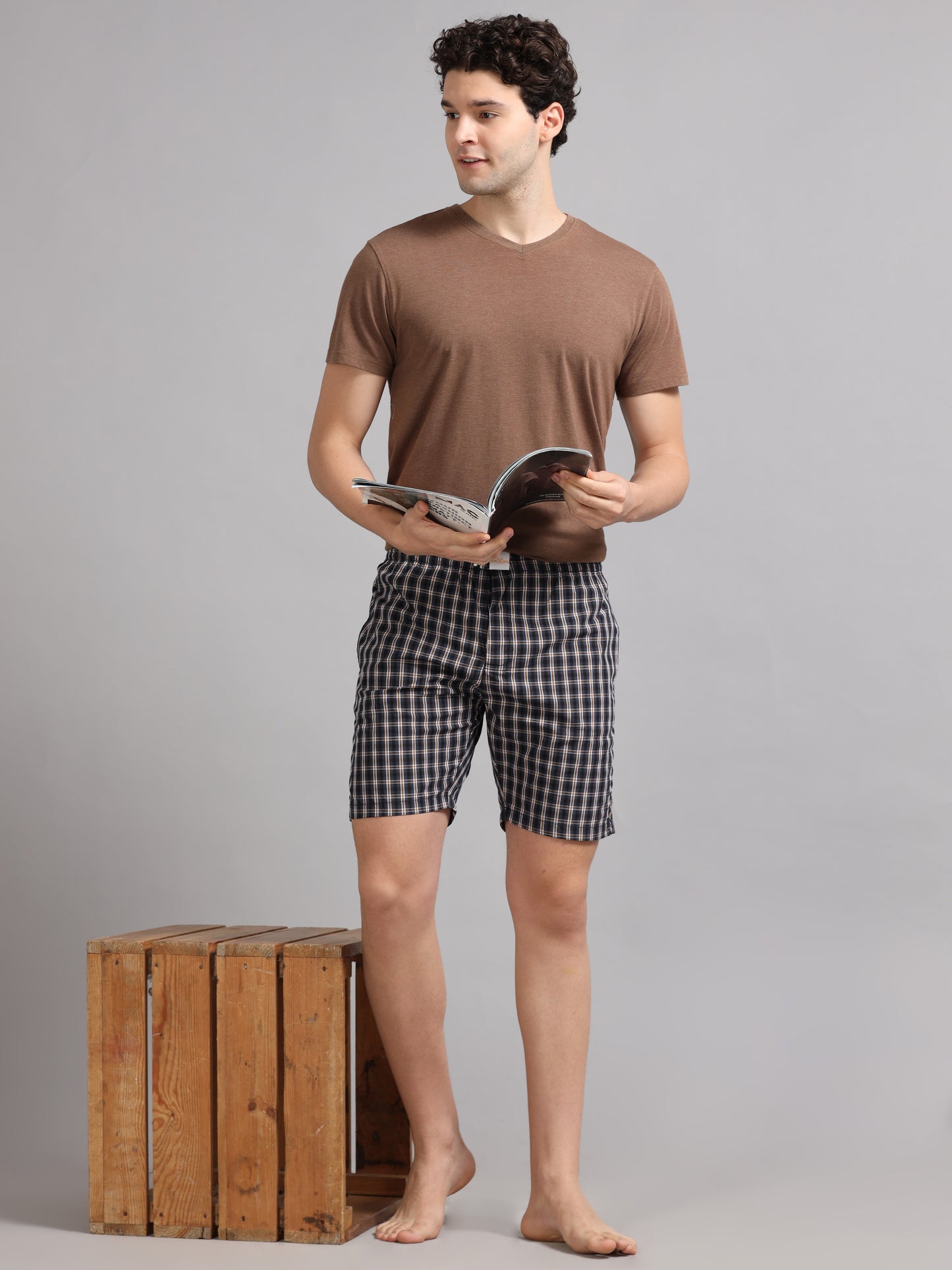 Black Plaid Boxer