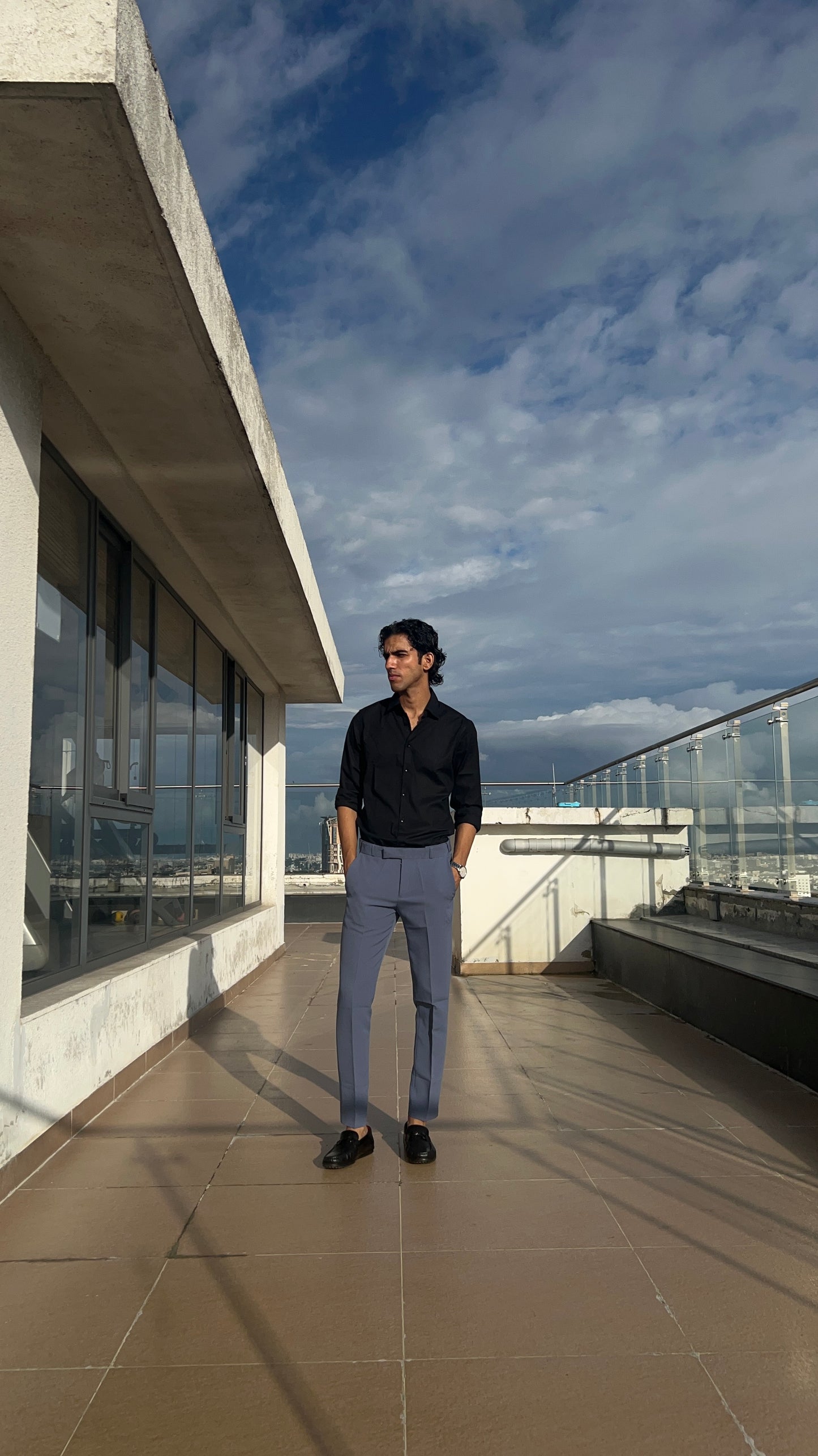 Slate Blue Formal Trousers