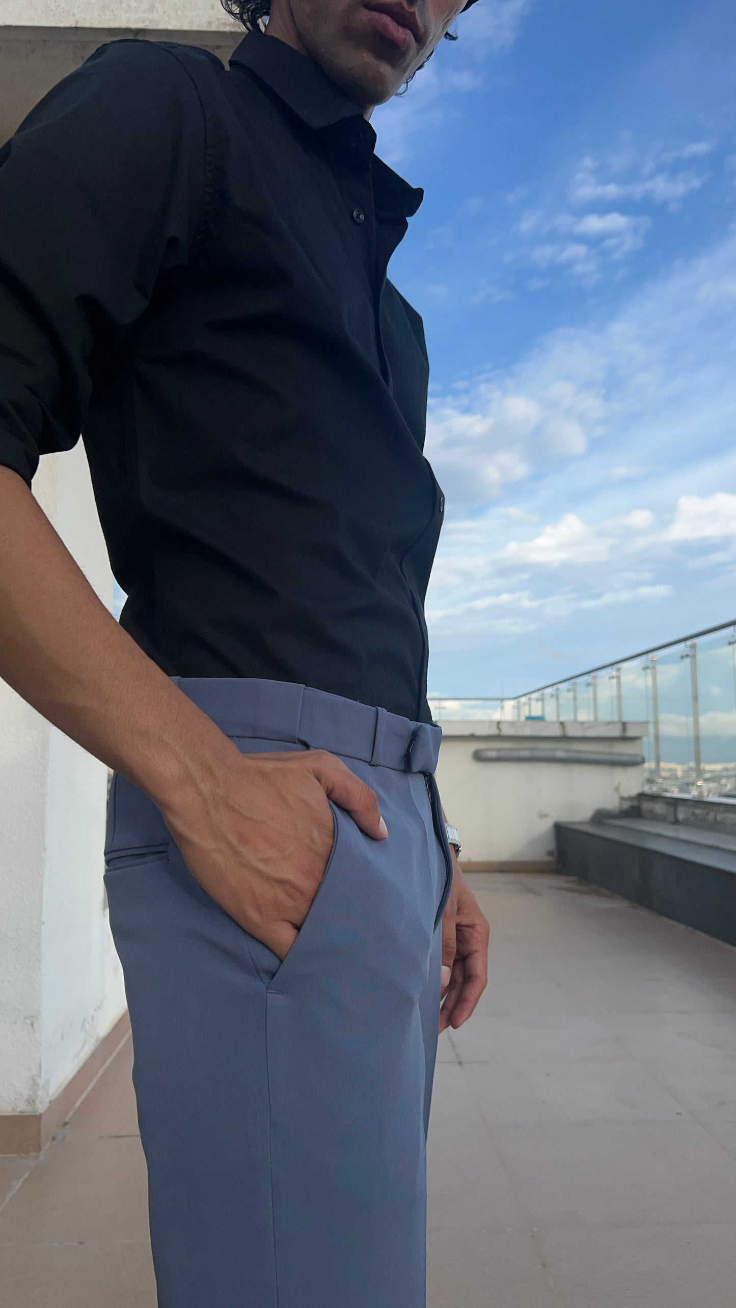 Slate Blue Formal Trousers