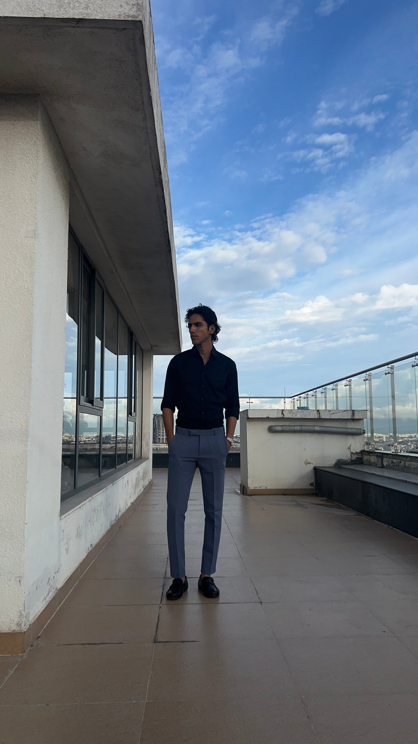 Slate Blue Formal Trousers