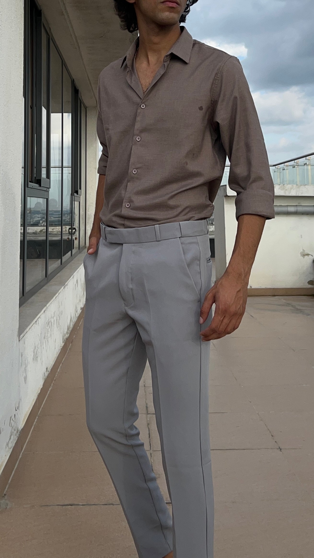 Steel Grey Formal Trousers