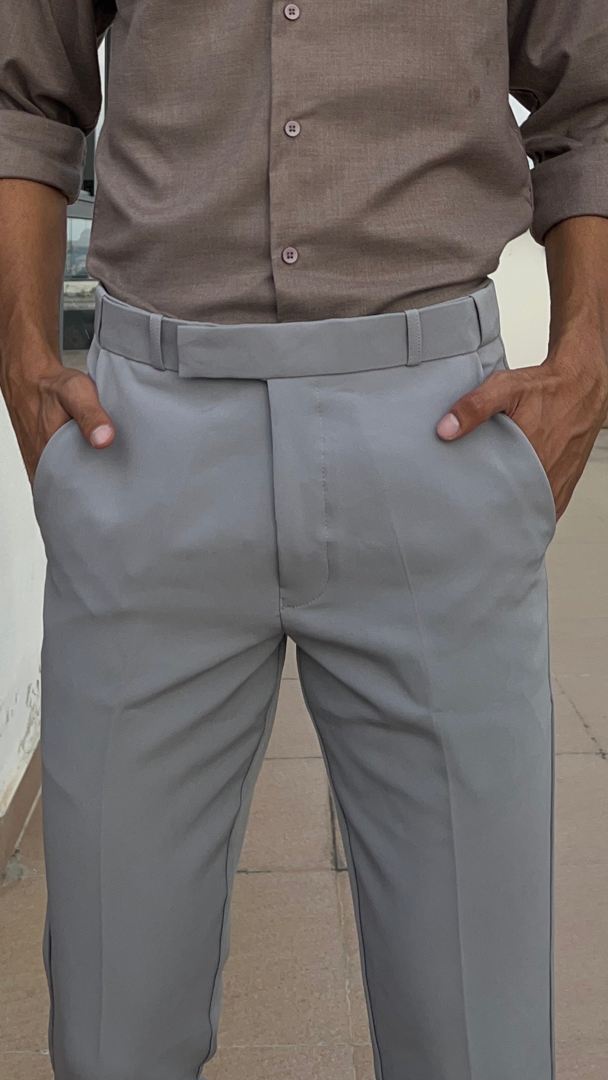 Steel Grey Formal Trousers