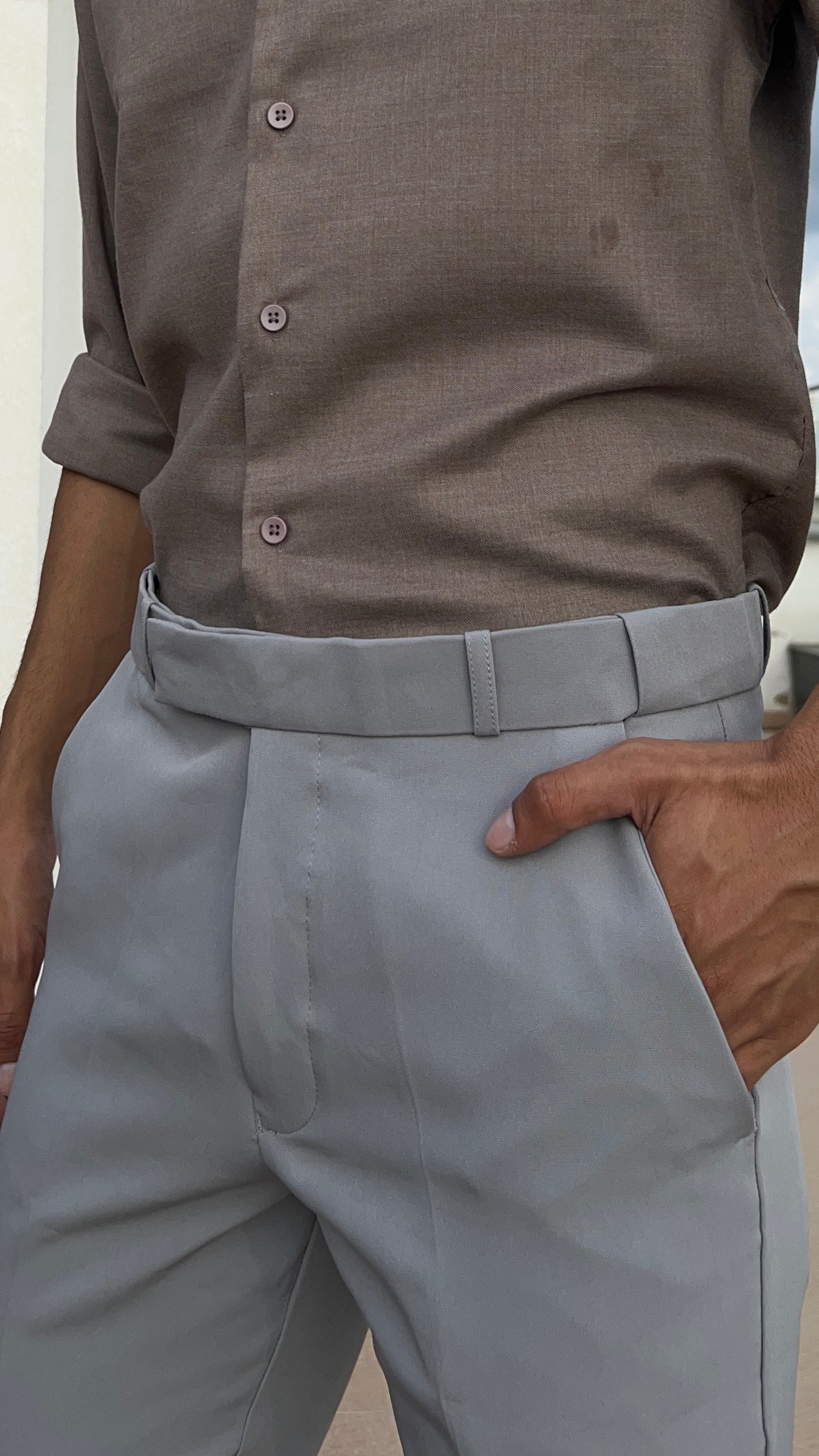 Steel Grey Formal Trousers