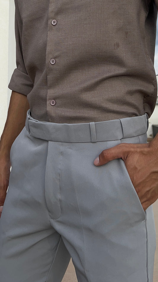 Steel Grey Formal Trousers