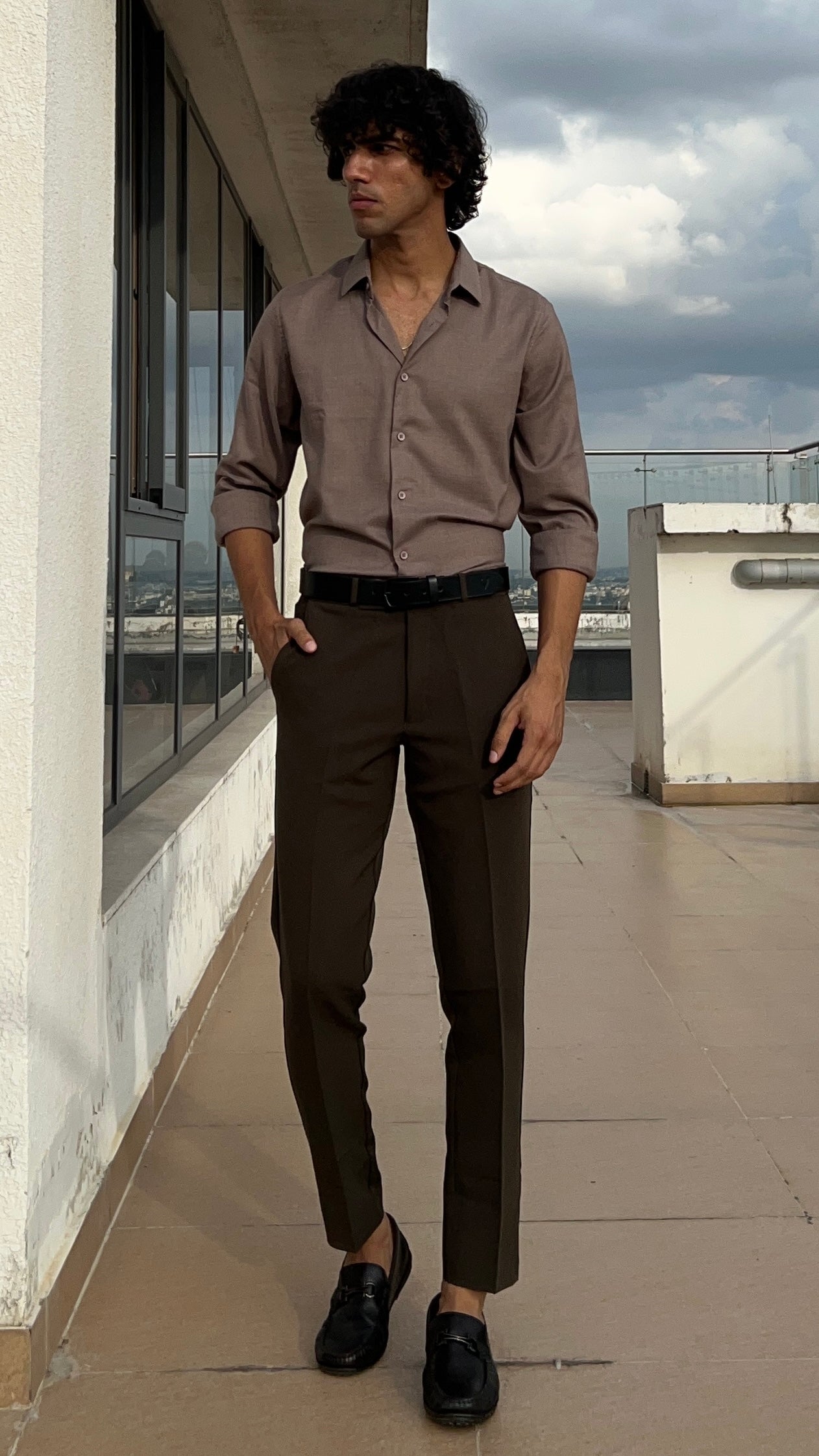Dark Brown Formal Trousers