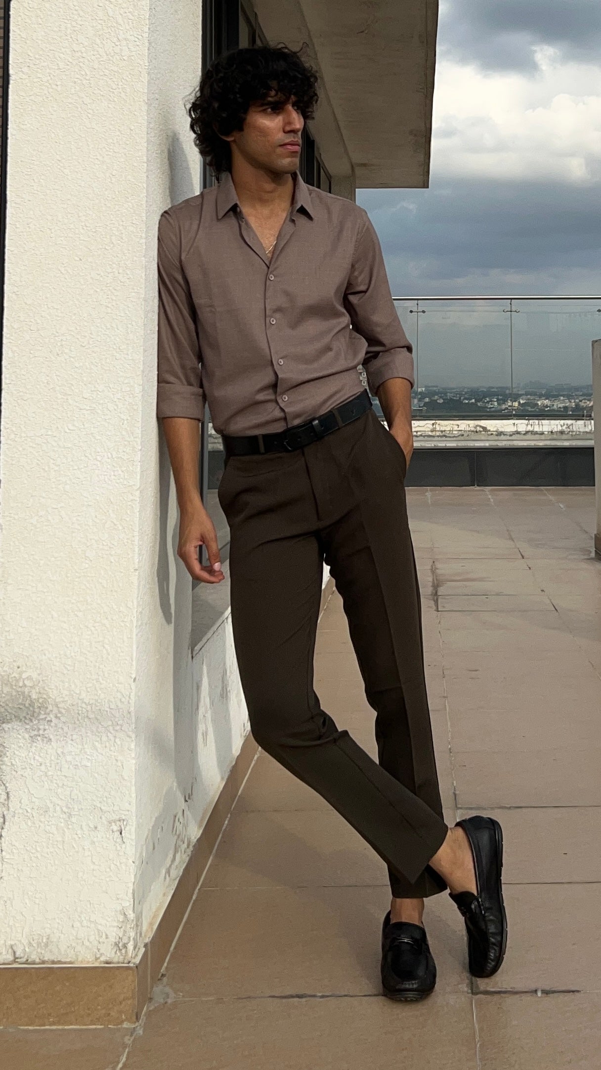 Dark Brown Formal Trousers
