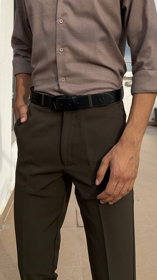 Dark Brown Formal Trousers