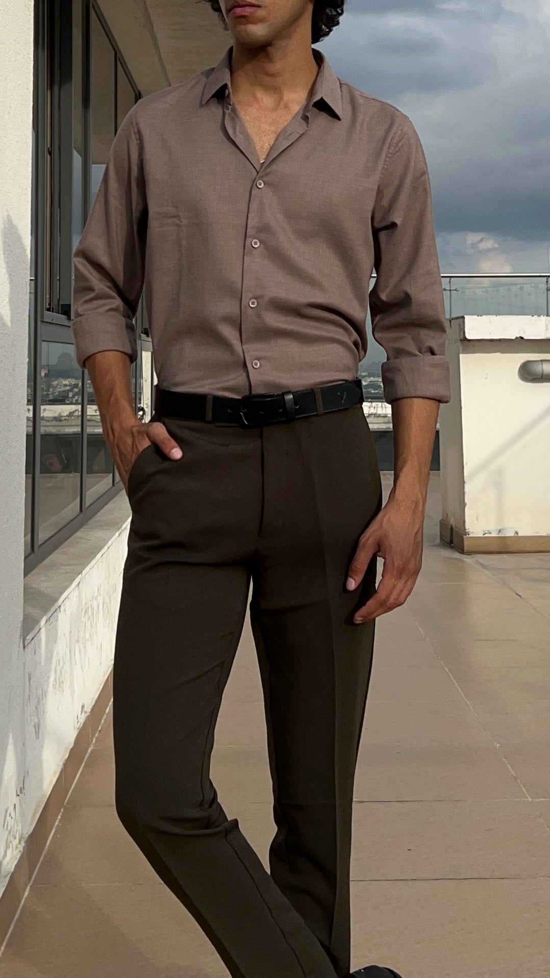 Dark Brown Formal Trousers