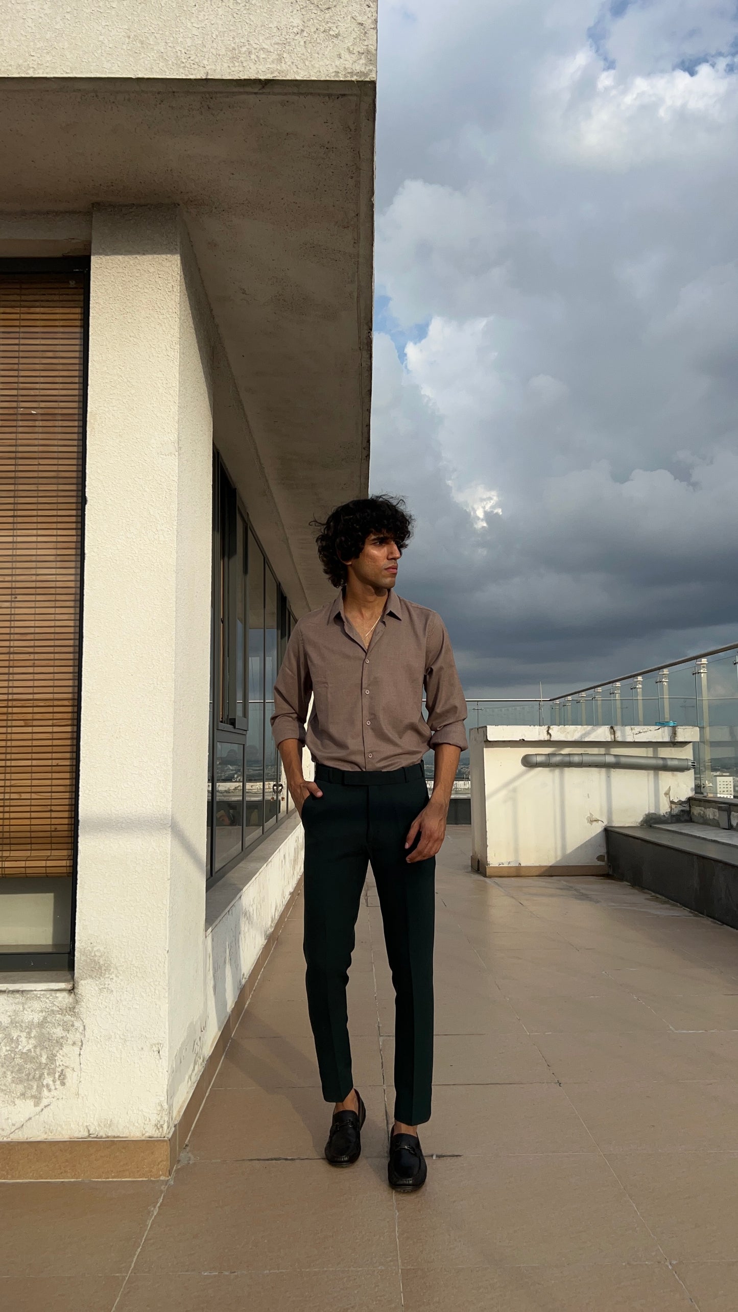 Dark Green Formal Trousers