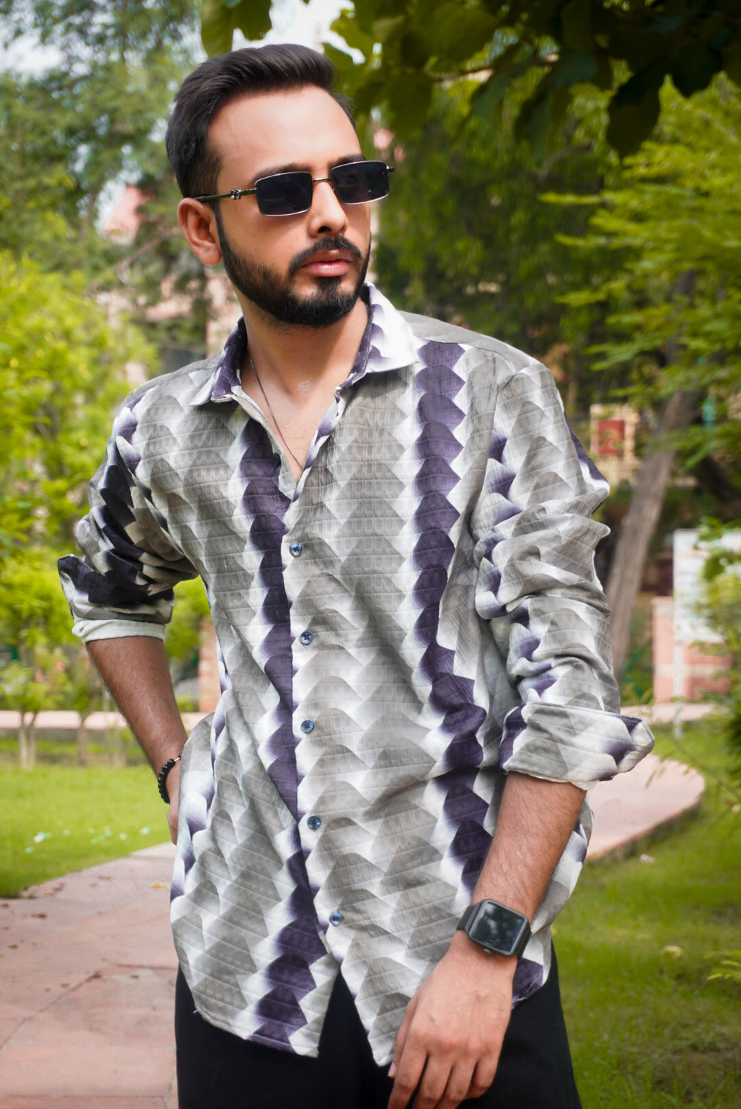 Multicoloured Printed Expression Shirt
