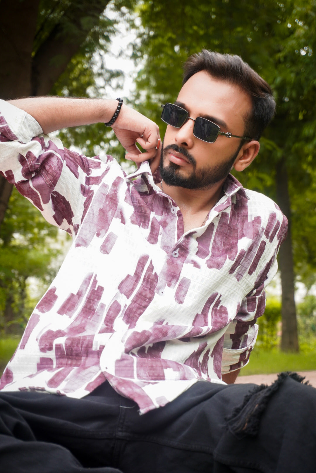 Multicoloured Printed Expression Shirt