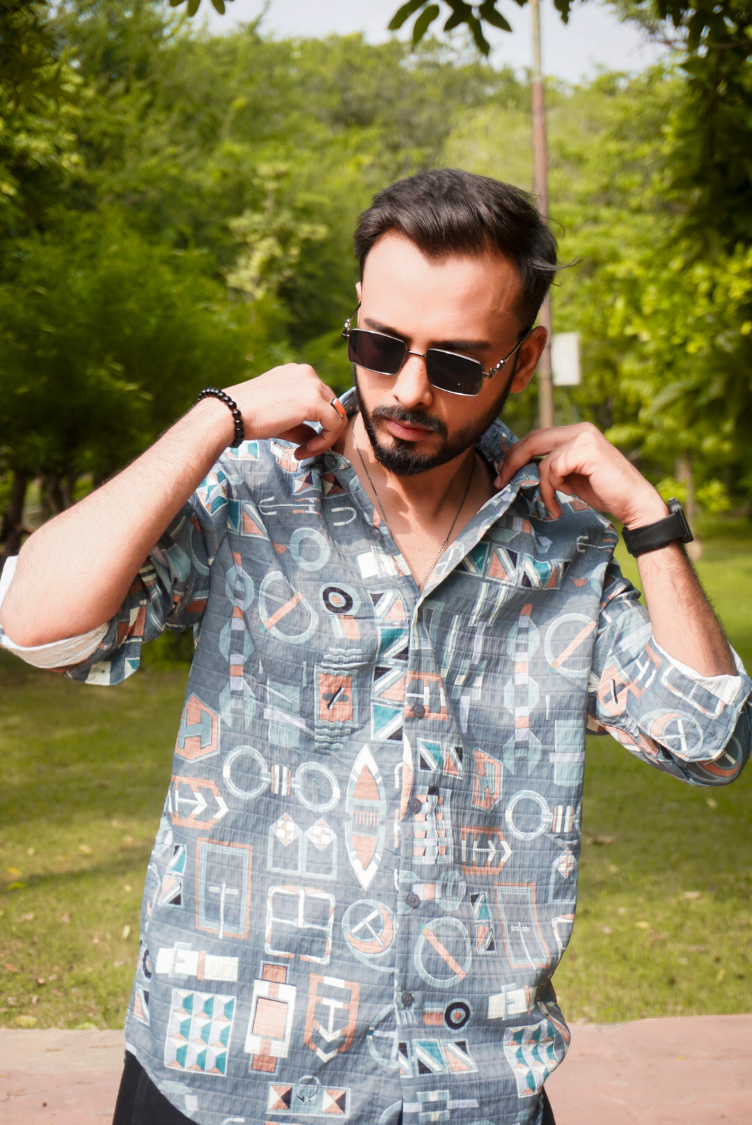 Multicoloured Printed Expression Shirt